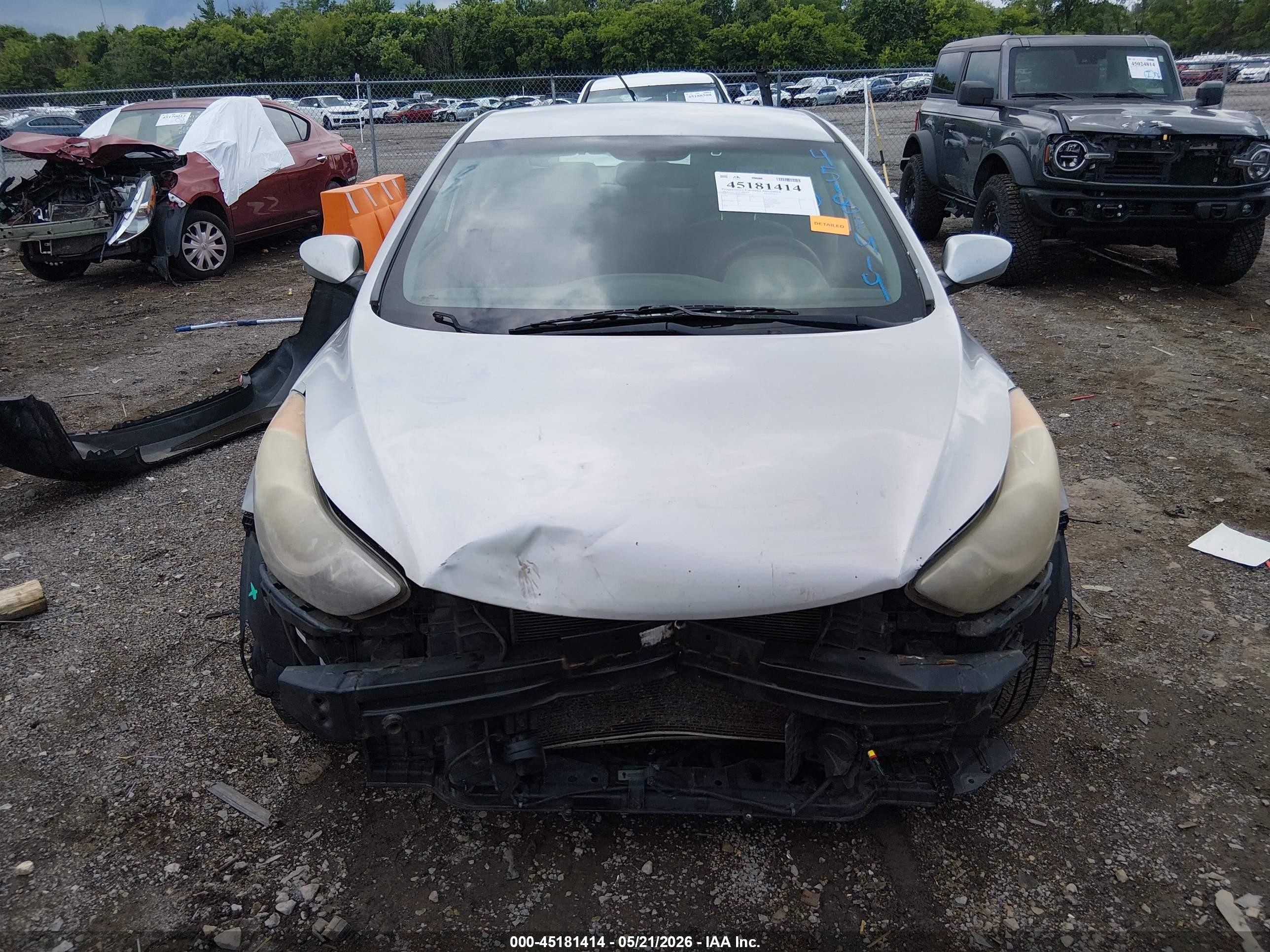 2013 Hyundai Elantra Gls Silver vin: KMHDH4AE6DU815518