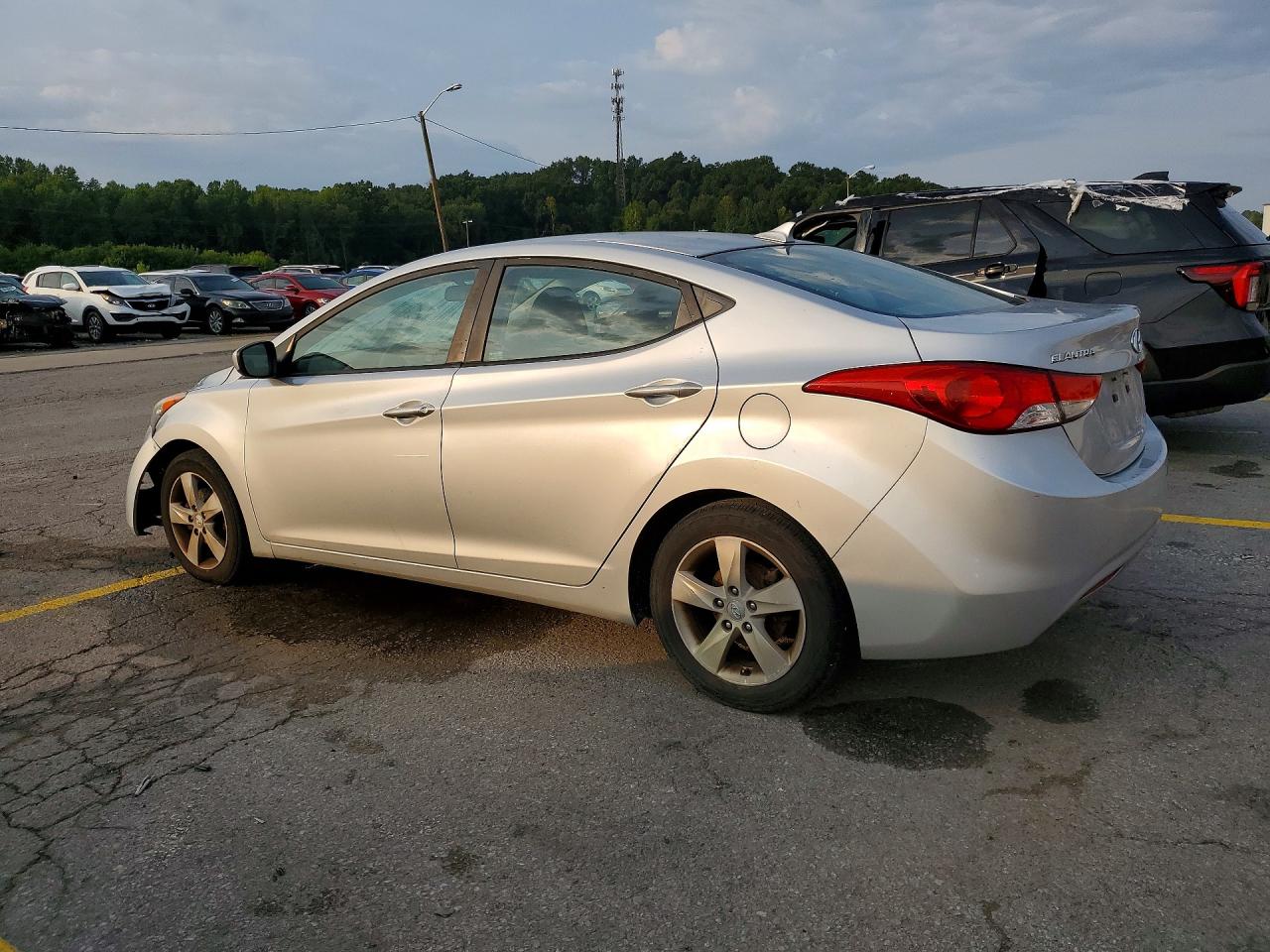 2013 Hyundai Elantra Gls Silver vin: KMHDH4AE6DU846333