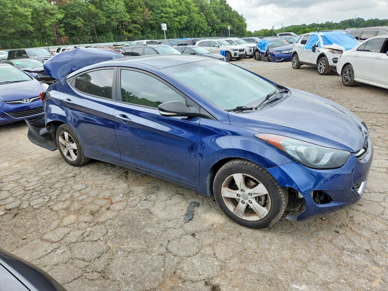 2013 Hyundai Elantra Gls Blue vin: KMHDH4AE6DU877064