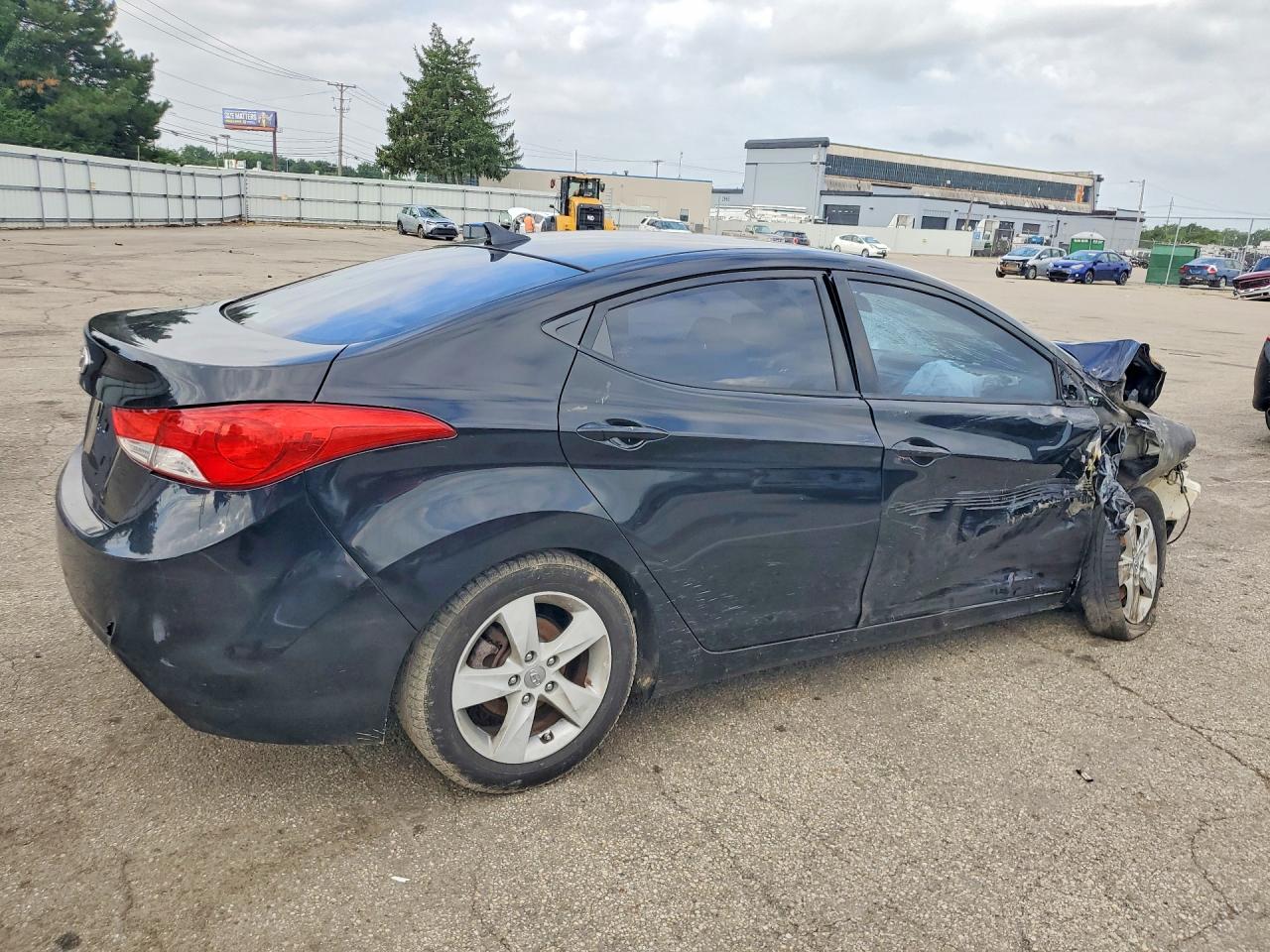 2013 Hyundai Elantra Gls Black vin: KMHDH4AE6DU878117