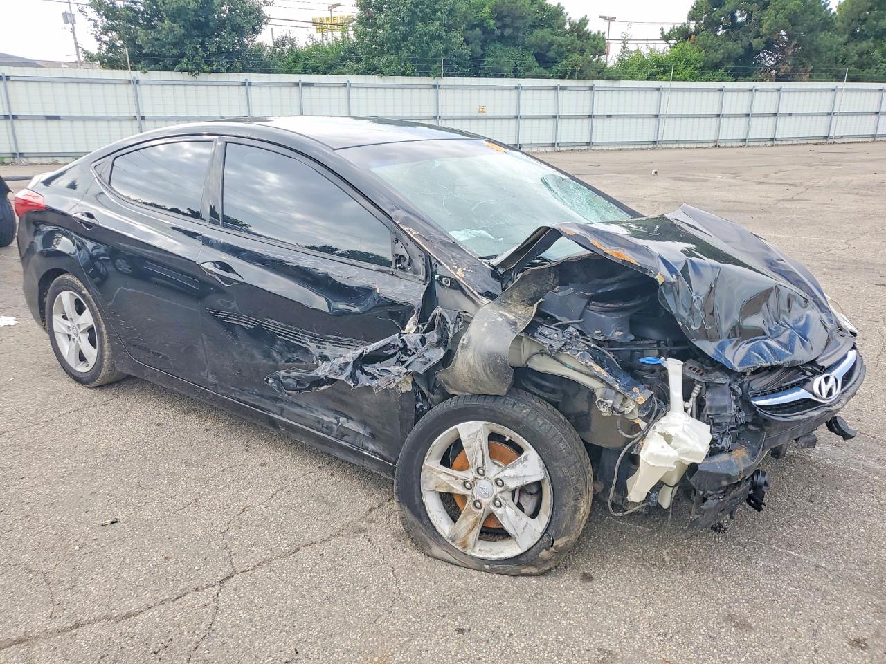 2013 Hyundai Elantra Gls Black vin: KMHDH4AE6DU878117