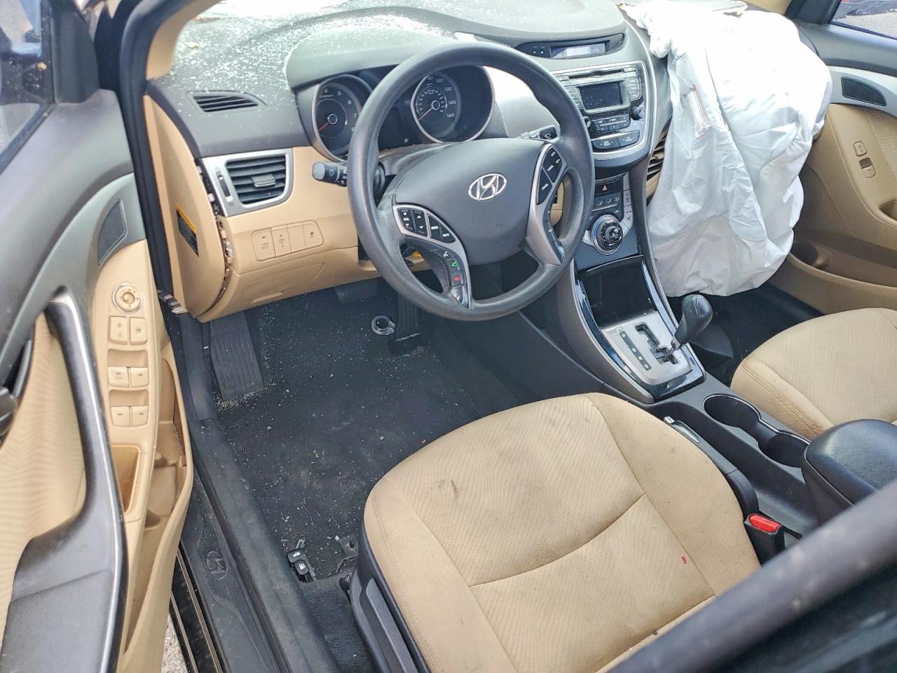 2013 Hyundai Elantra Gls Black vin: KMHDH4AE6DU878117