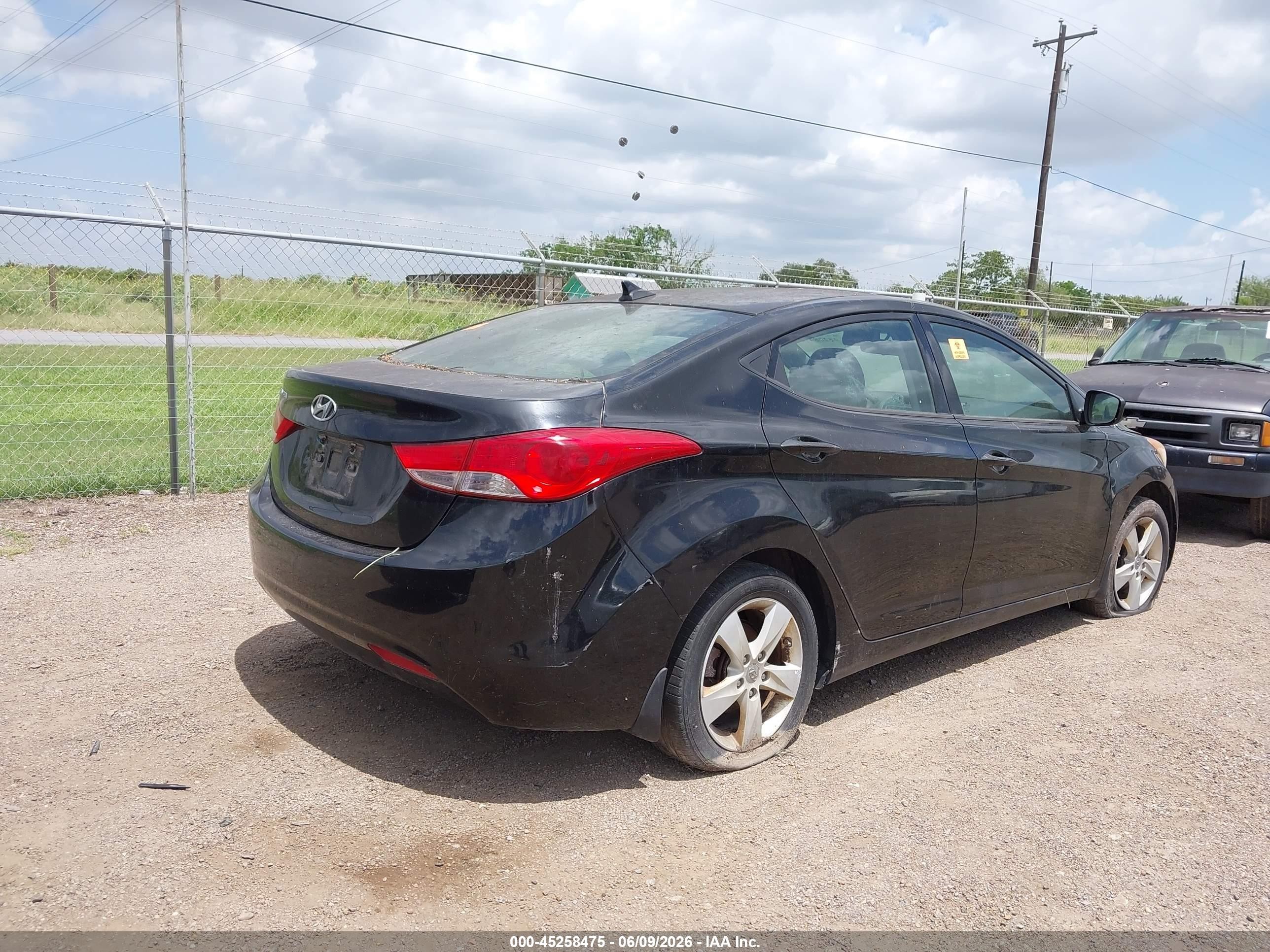 2013 Hyundai Elantra Gls Black vin: KMHDH4AE6DU913500