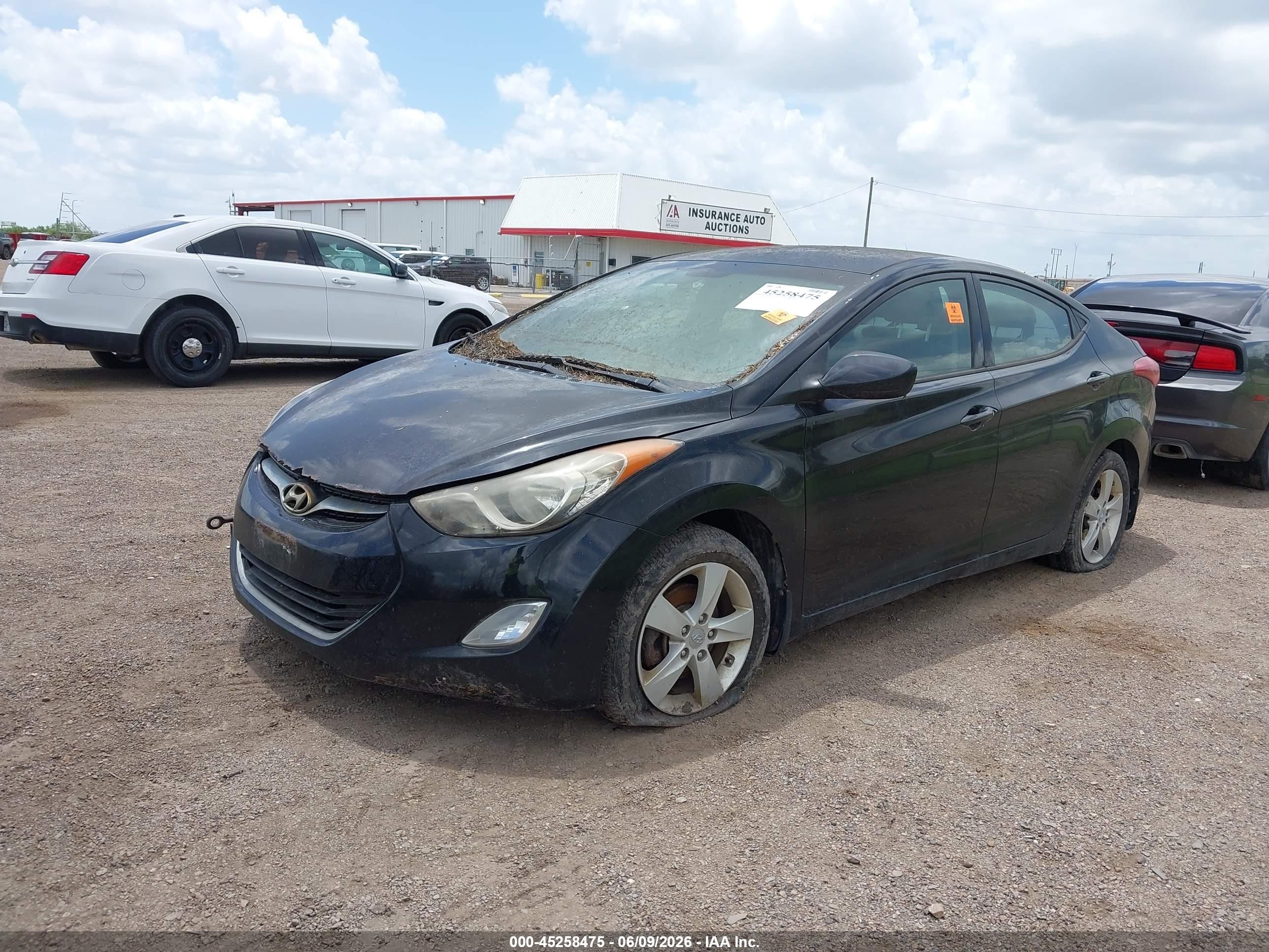 2013 Hyundai Elantra Gls Black vin: KMHDH4AE6DU913500