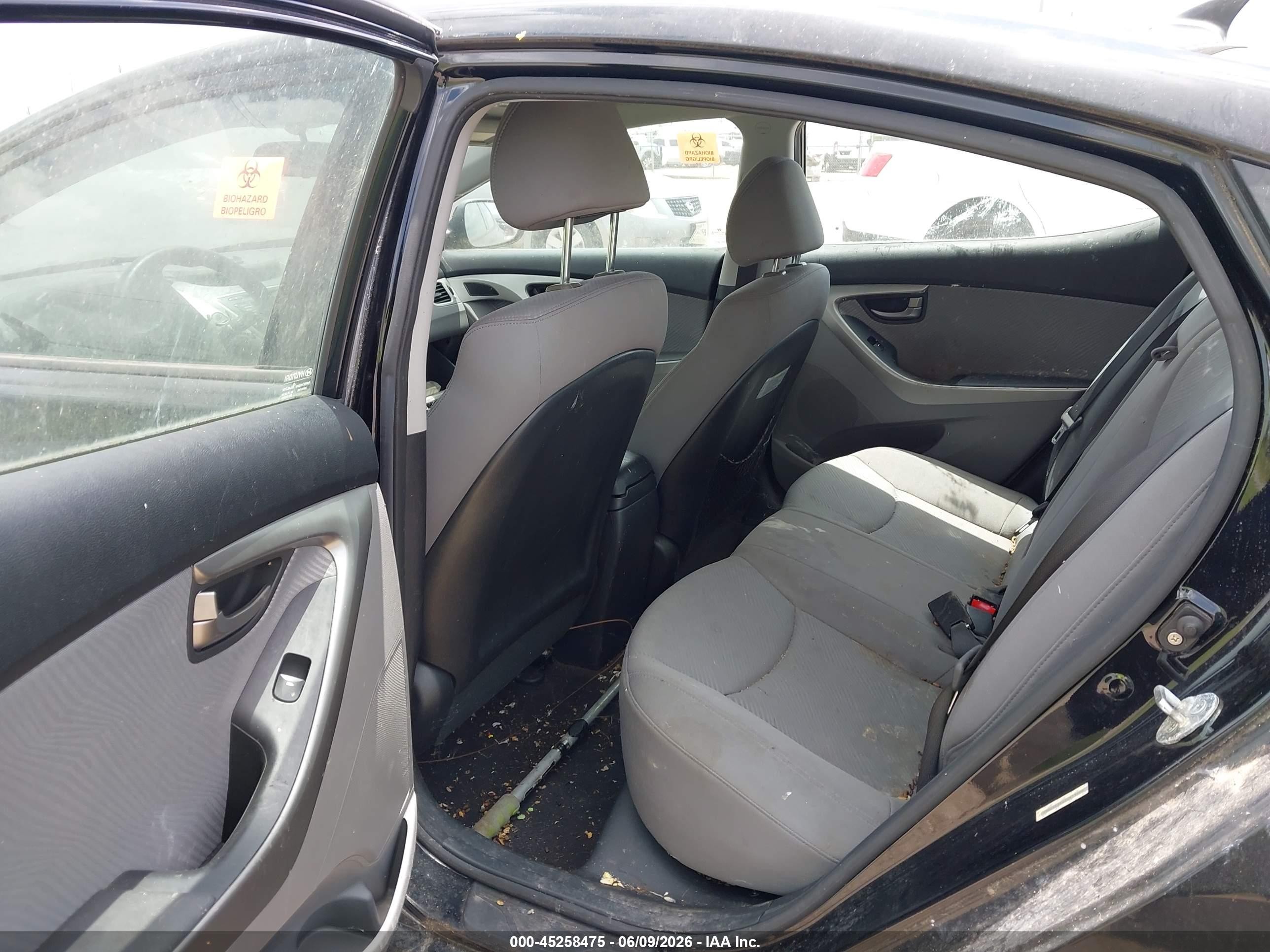 2013 Hyundai Elantra Gls Black vin: KMHDH4AE6DU913500