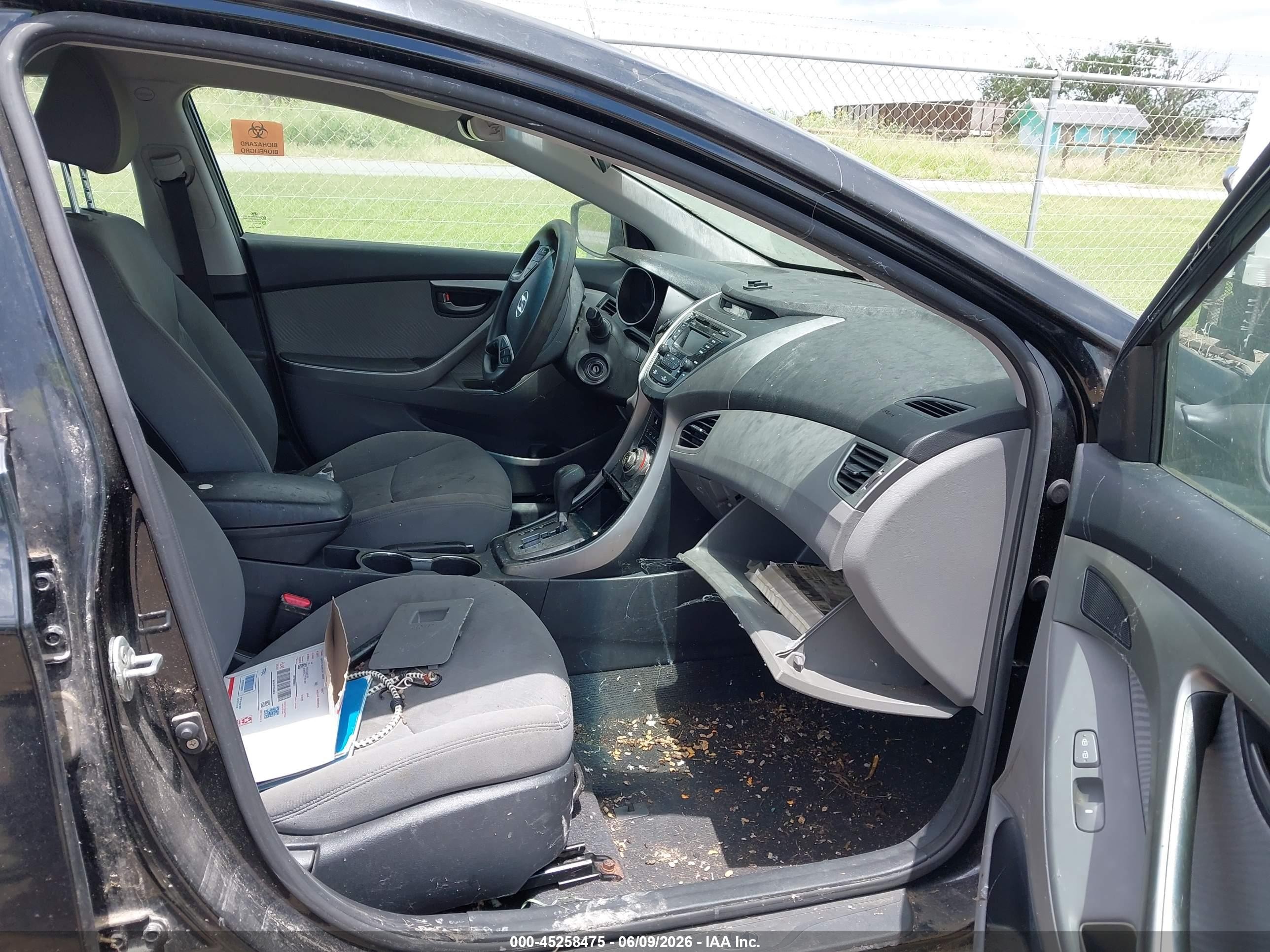 2013 Hyundai Elantra Gls Black vin: KMHDH4AE6DU913500