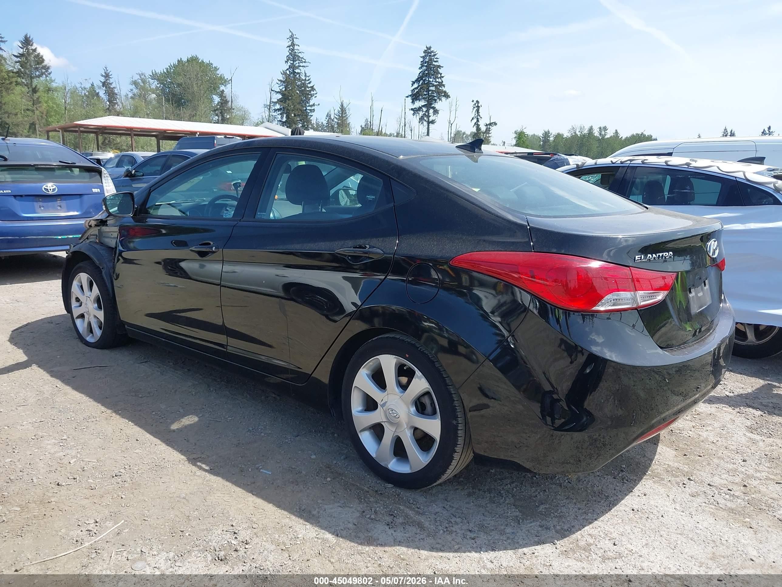 2013 Hyundai Elantra Limited Black vin: KMHDH4AE6DU914565