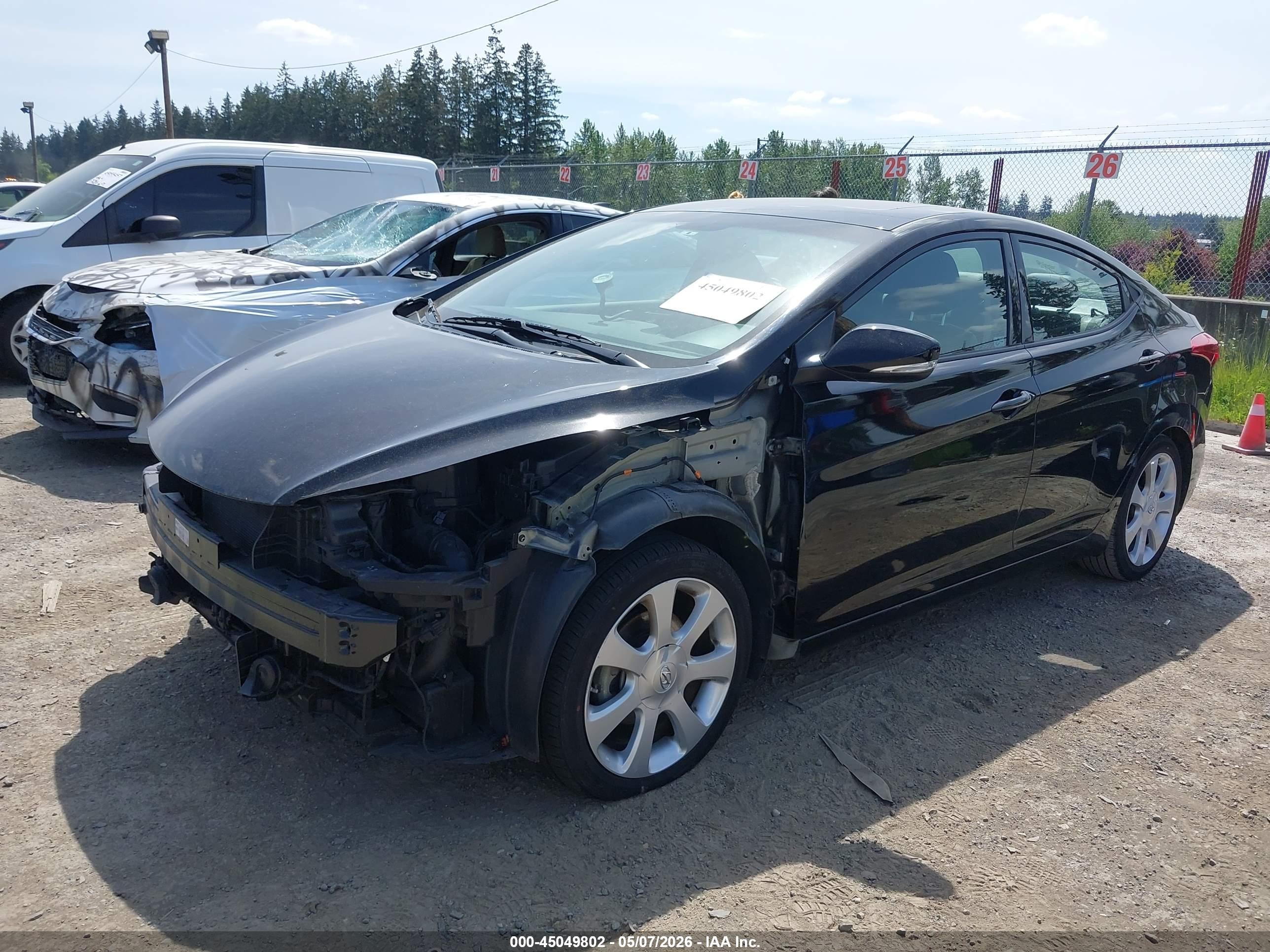 2013 Hyundai Elantra Limited Black vin: KMHDH4AE6DU914565