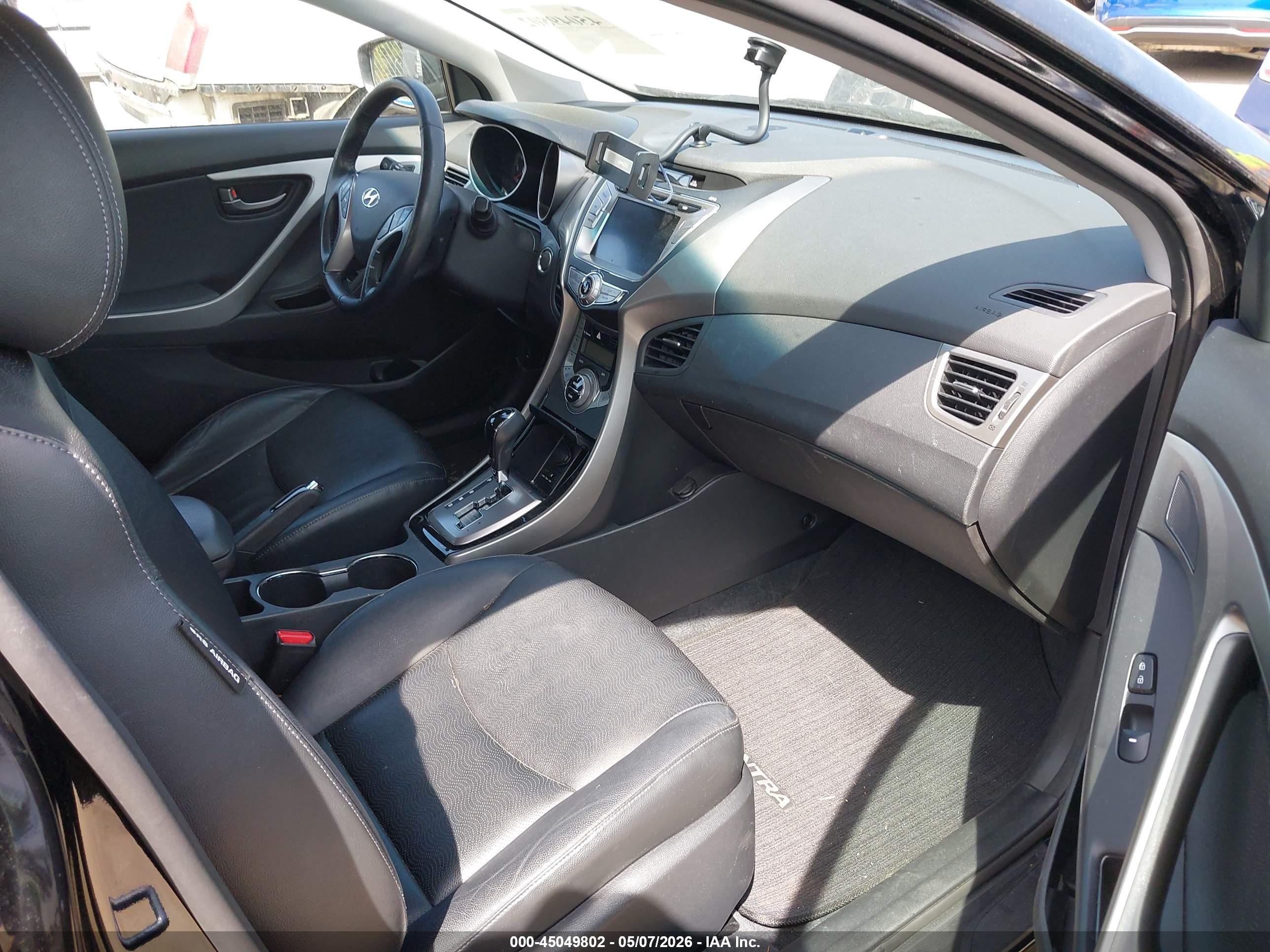 2013 Hyundai Elantra Limited Black vin: KMHDH4AE6DU914565