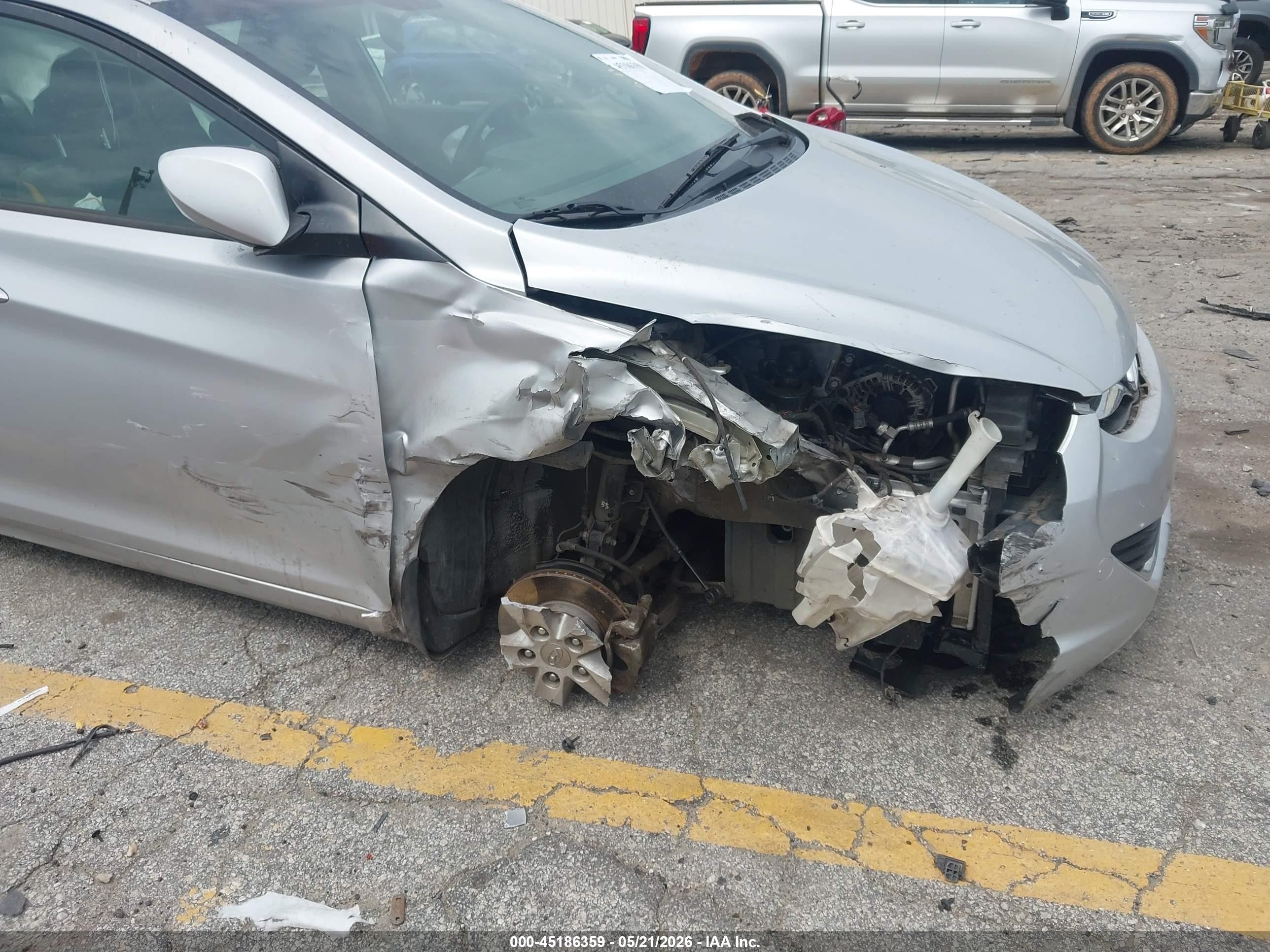 2013 Hyundai Elantra Gls Silver vin: KMHDH4AE6DU936050