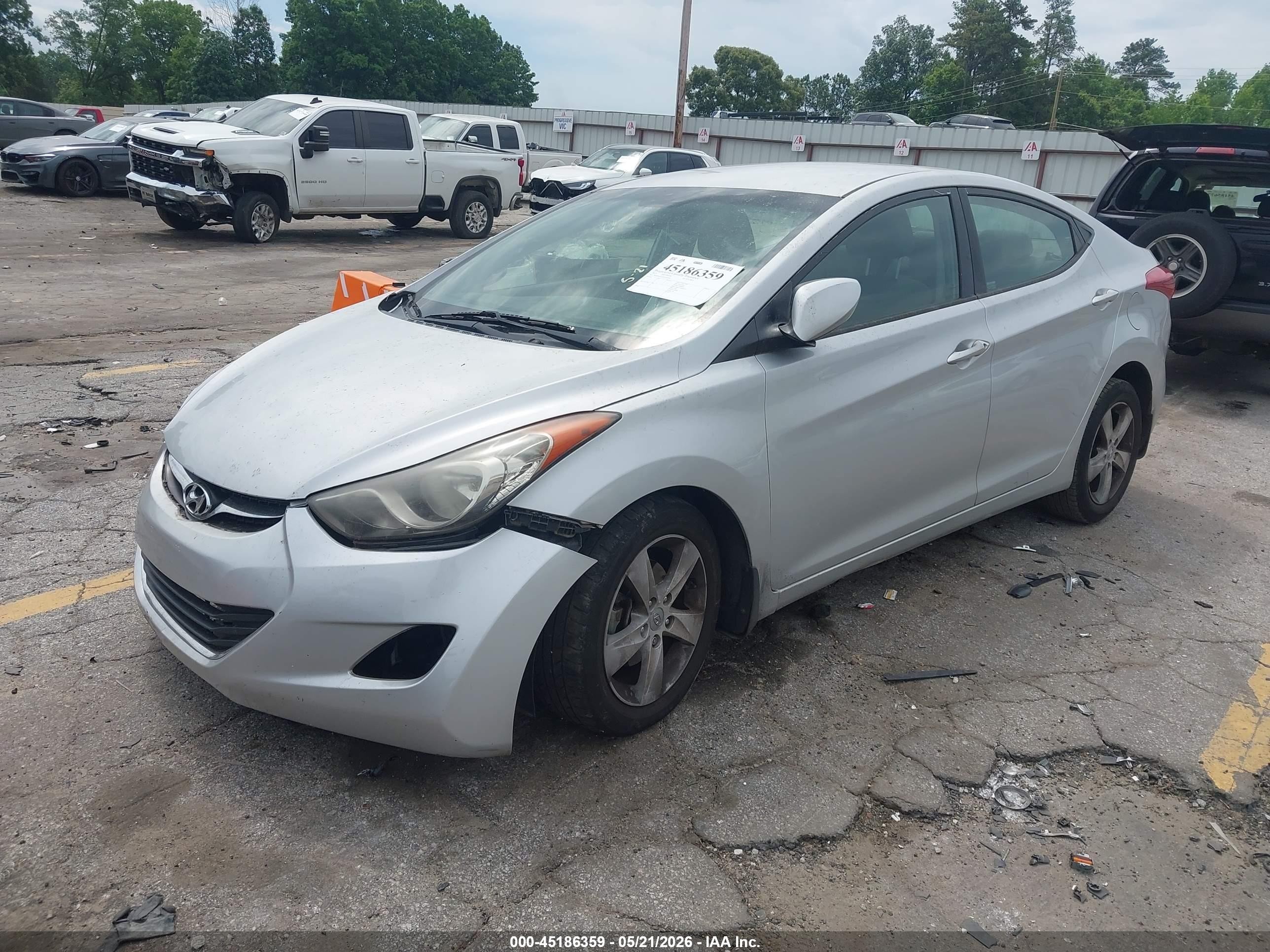 2013 Hyundai Elantra Gls Silver vin: KMHDH4AE6DU936050