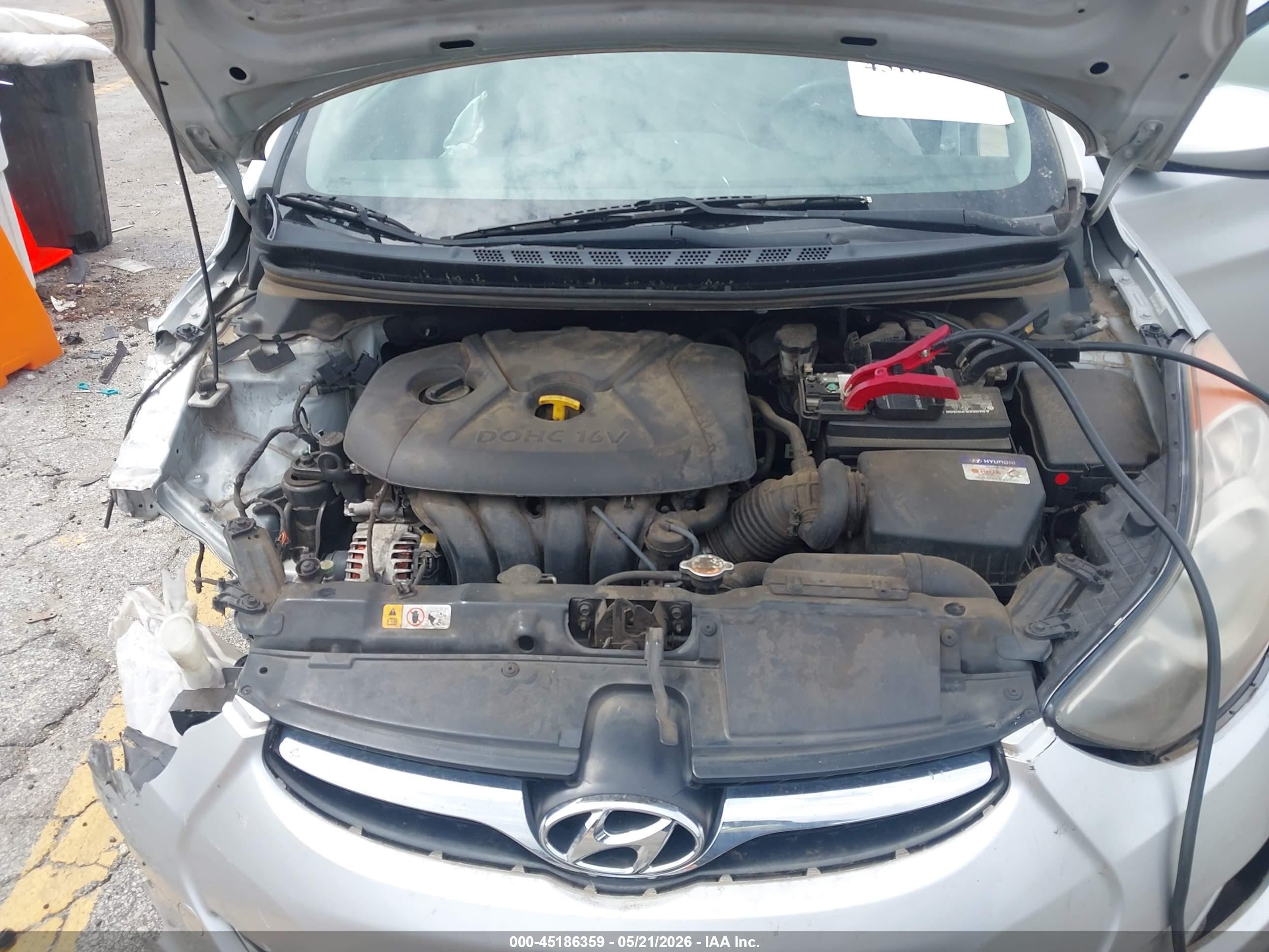 2013 Hyundai Elantra Gls Silver vin: KMHDH4AE6DU936050