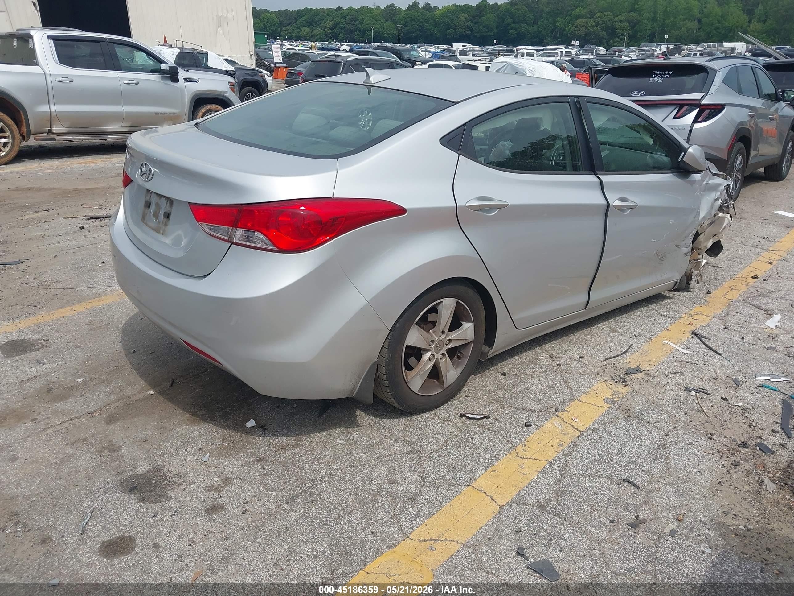 2013 Hyundai Elantra Gls Silver vin: KMHDH4AE6DU936050