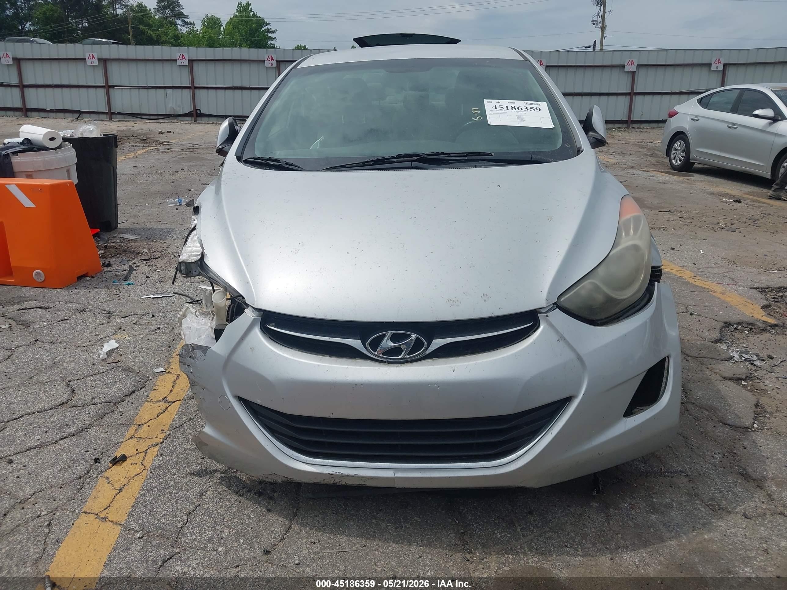 2013 Hyundai Elantra Gls Silver vin: KMHDH4AE6DU936050