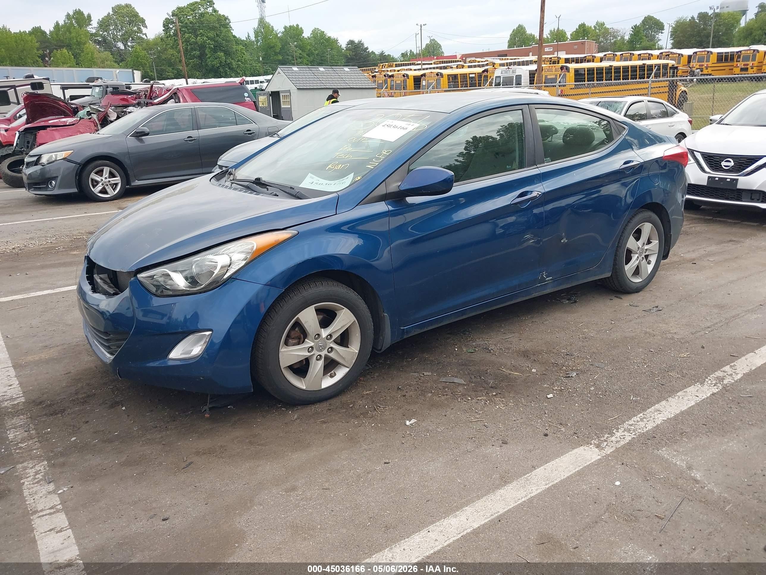 2013 Hyundai Elantra Gls Blue vin: KMHDH4AE6DU948473