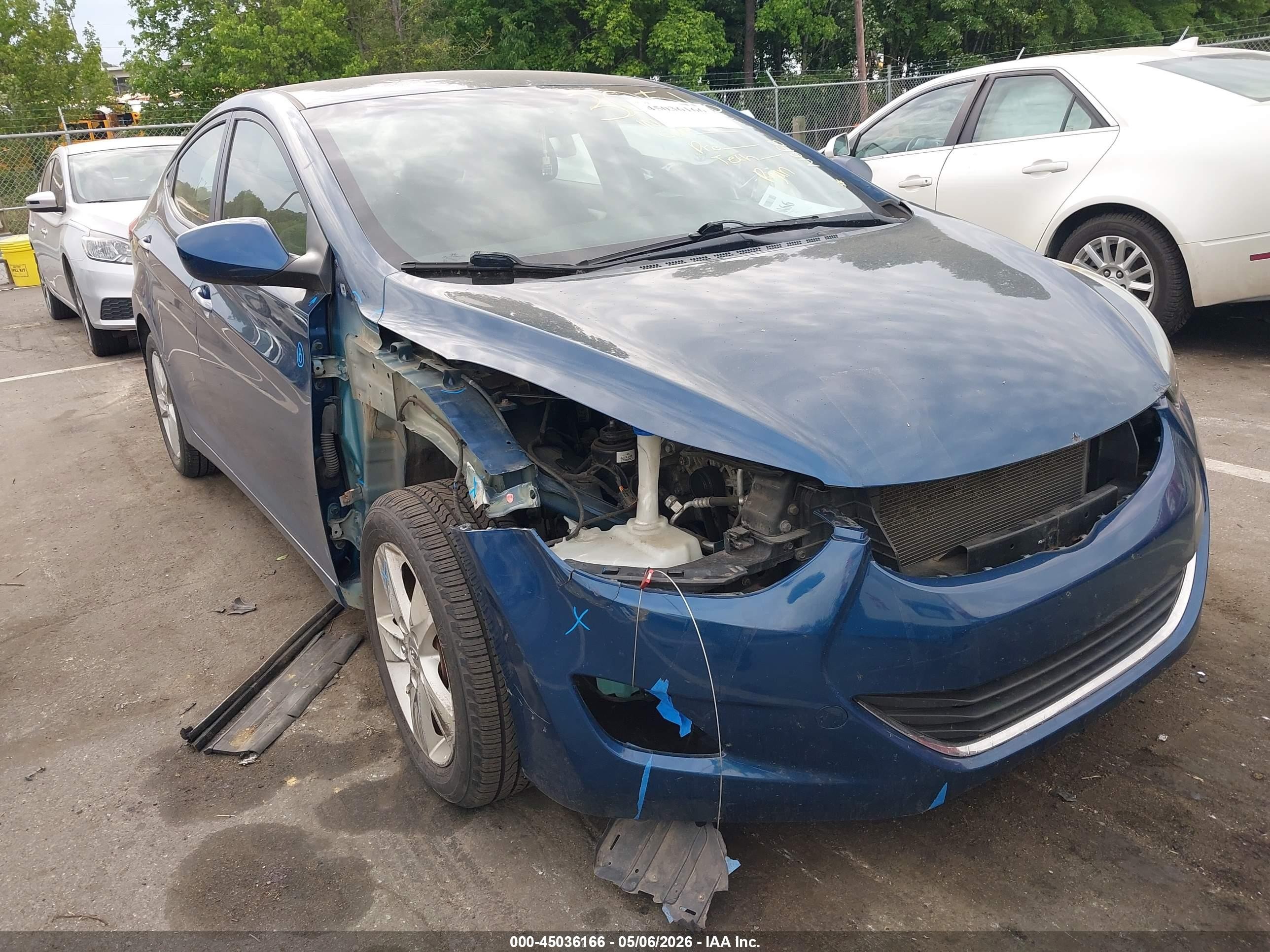 2013 Hyundai Elantra Gls Blue vin: KMHDH4AE6DU948473