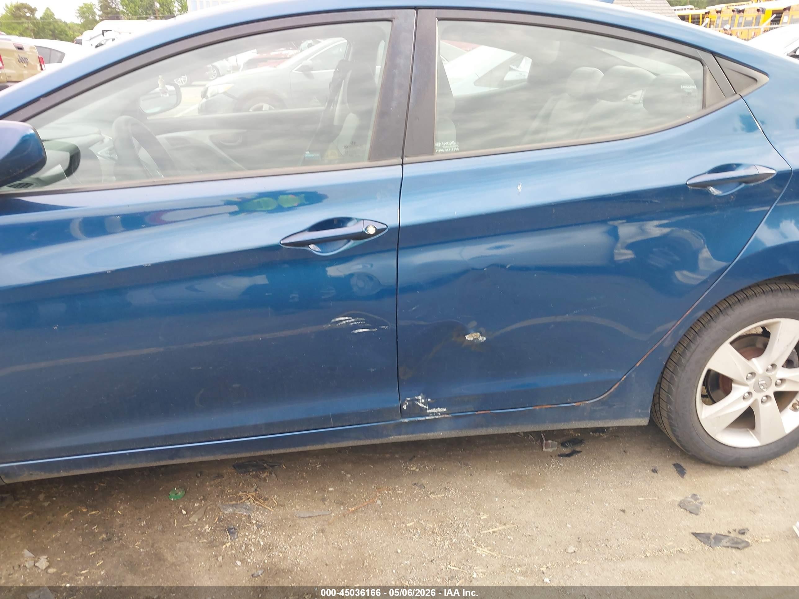 2013 Hyundai Elantra Gls Blue vin: KMHDH4AE6DU948473