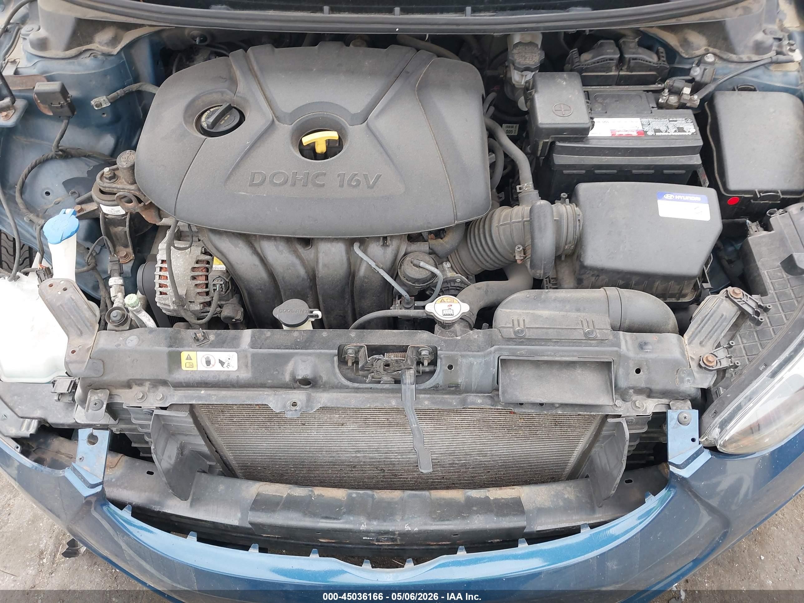 2013 Hyundai Elantra Gls Blue vin: KMHDH4AE6DU948473