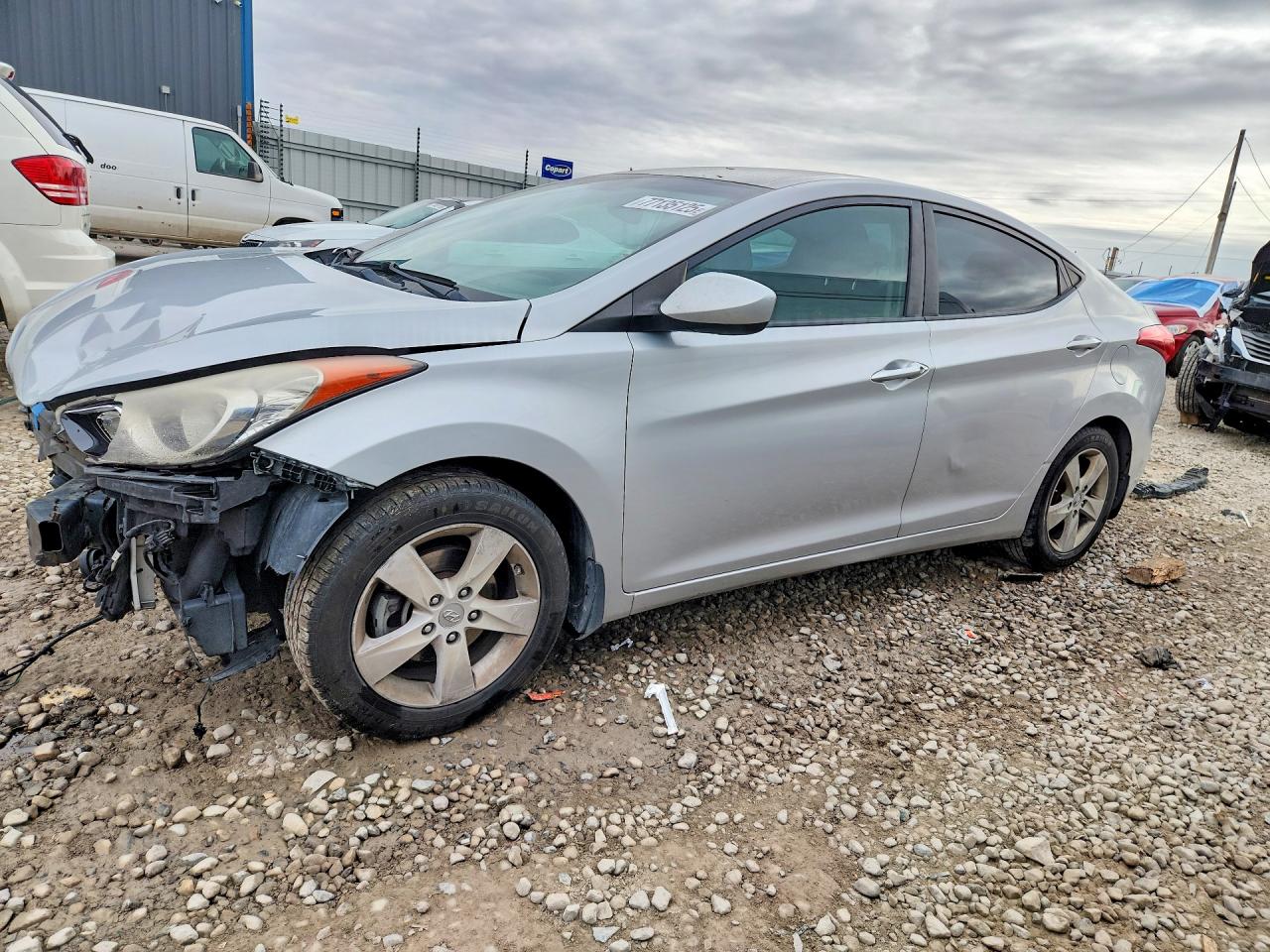 2013 Hyundai Elantra Gls Silver vin: KMHDH4AE6DU949798