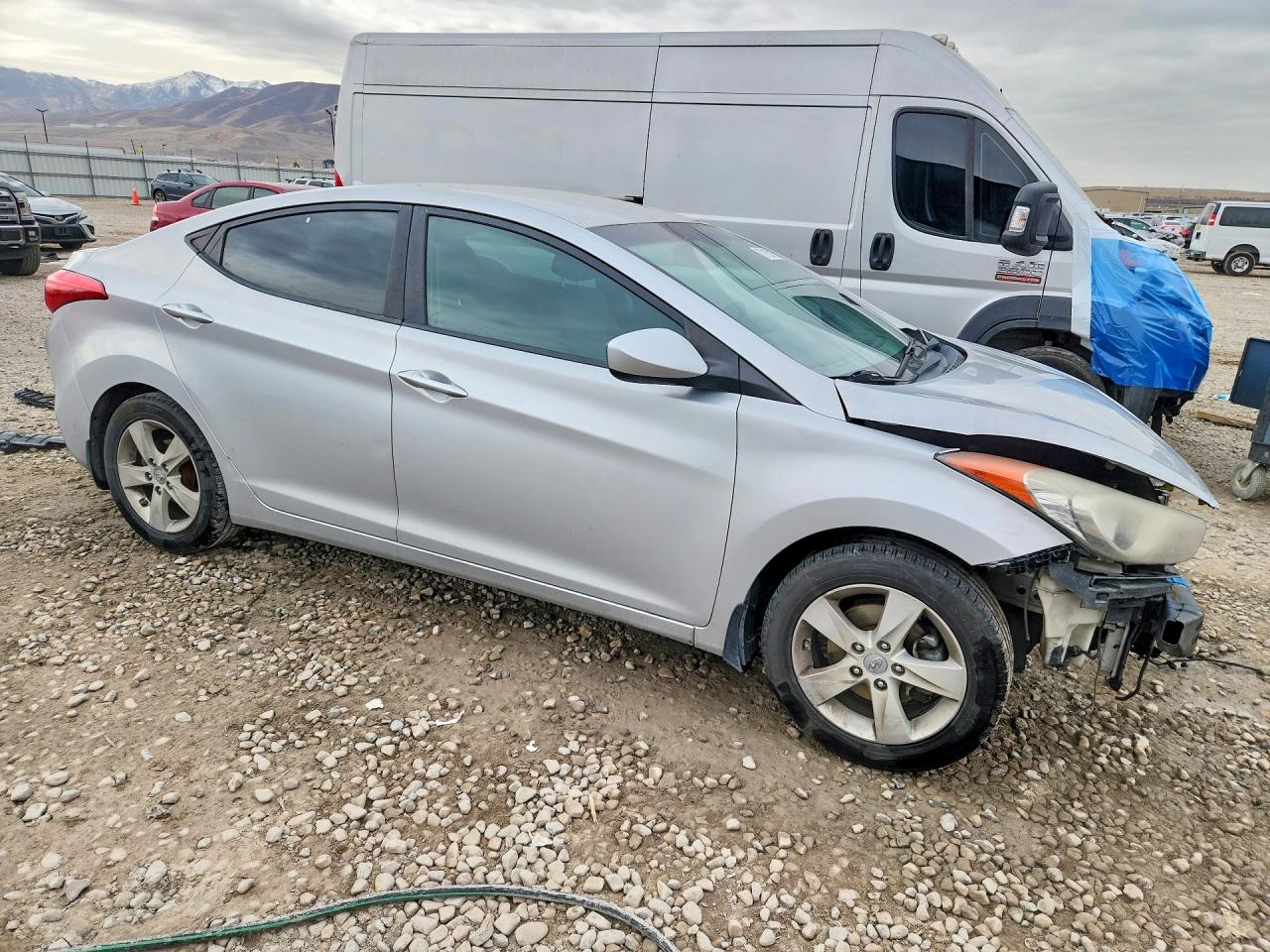 2013 Hyundai Elantra Gls Silver vin: KMHDH4AE6DU949798