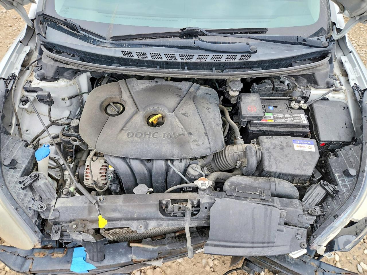2013 Hyundai Elantra Gls Silver vin: KMHDH4AE6DU949798