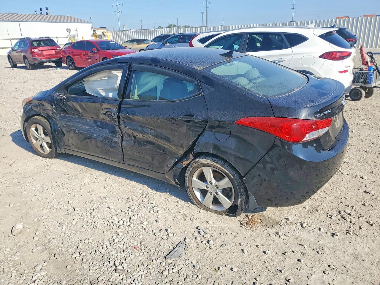 2013 Hyundai Elantra Gls Black vin: KMHDH4AE6DU961031