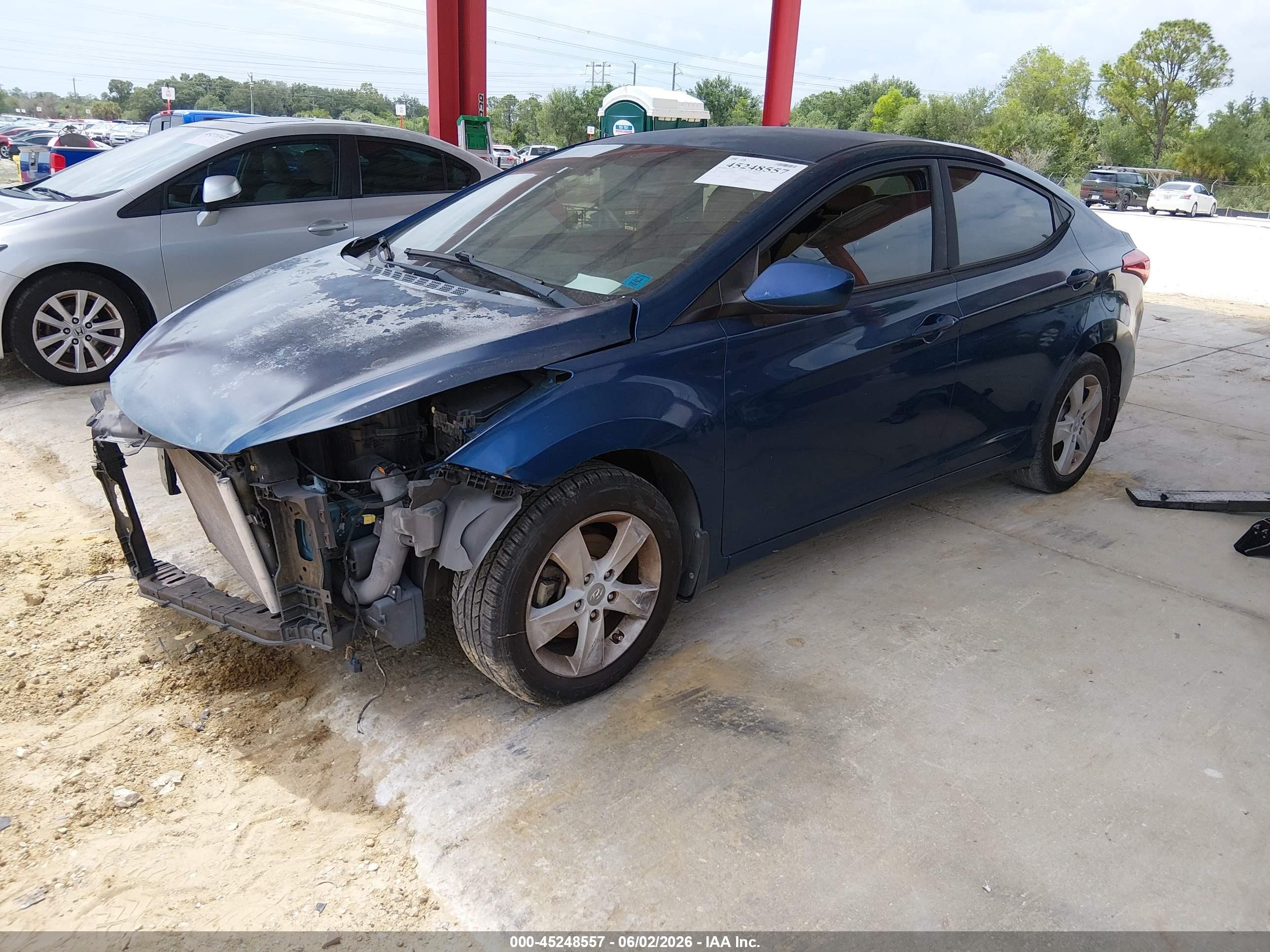 2013 Hyundai Elantra Gls Blue vin: KMHDH4AE6DU970747