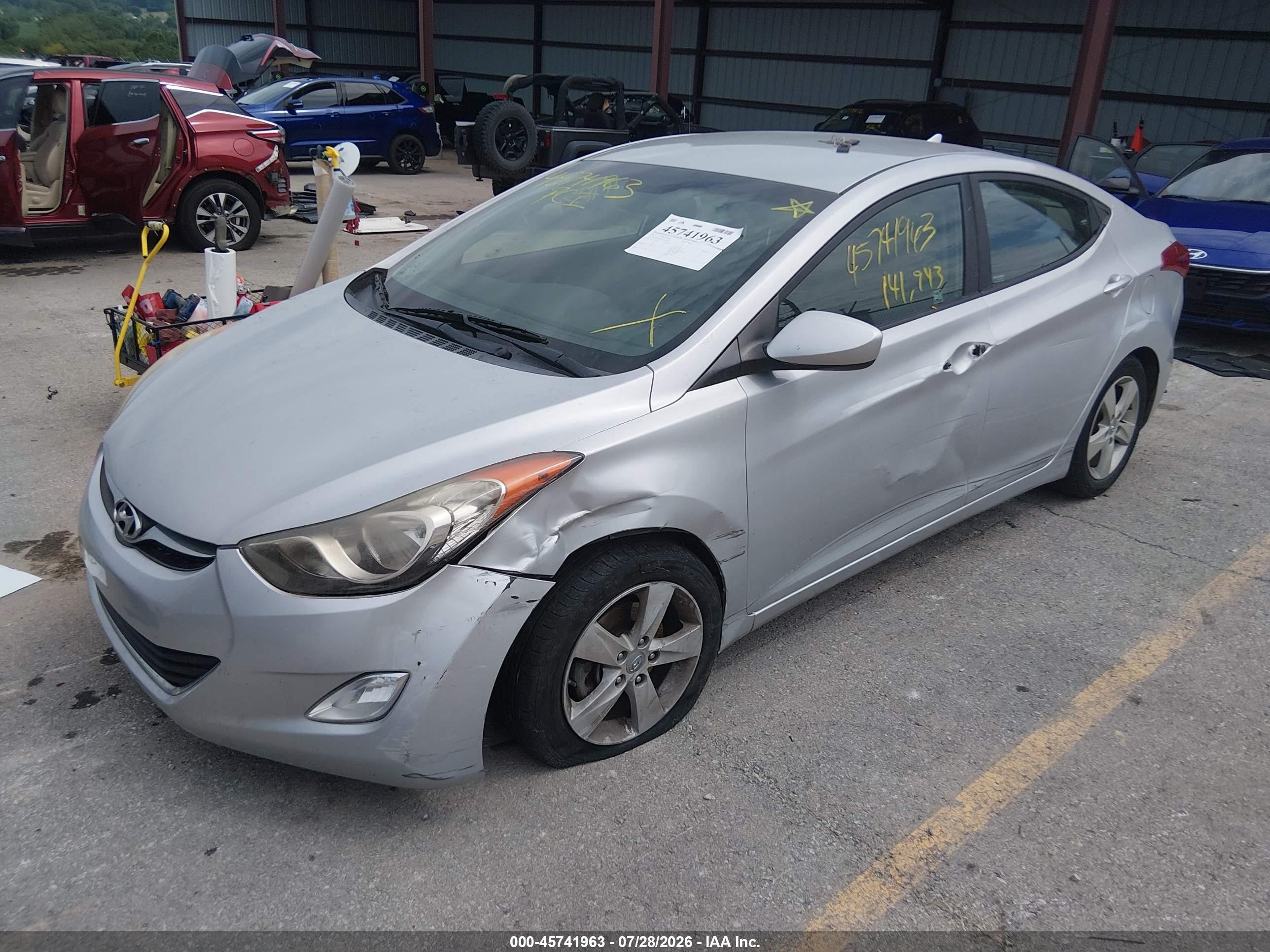 2013 Hyundai Elantra Gls Silver vin: KMHDH4AE6DU990920