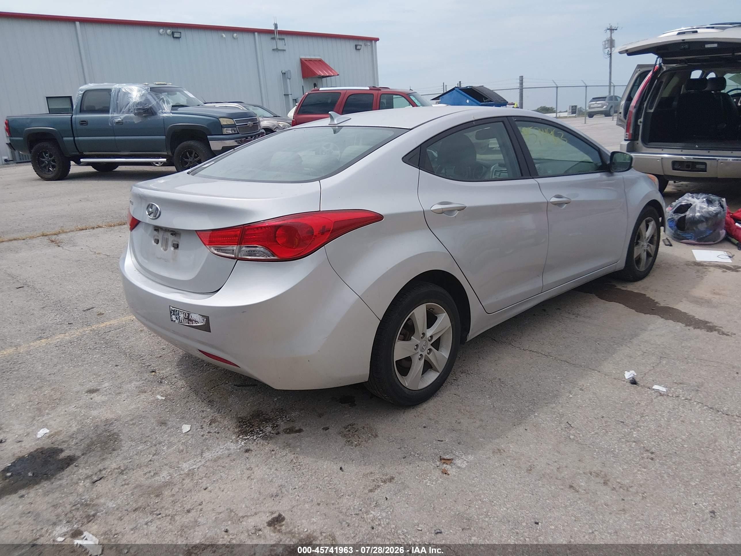 2013 Hyundai Elantra Gls Silver vin: KMHDH4AE6DU990920