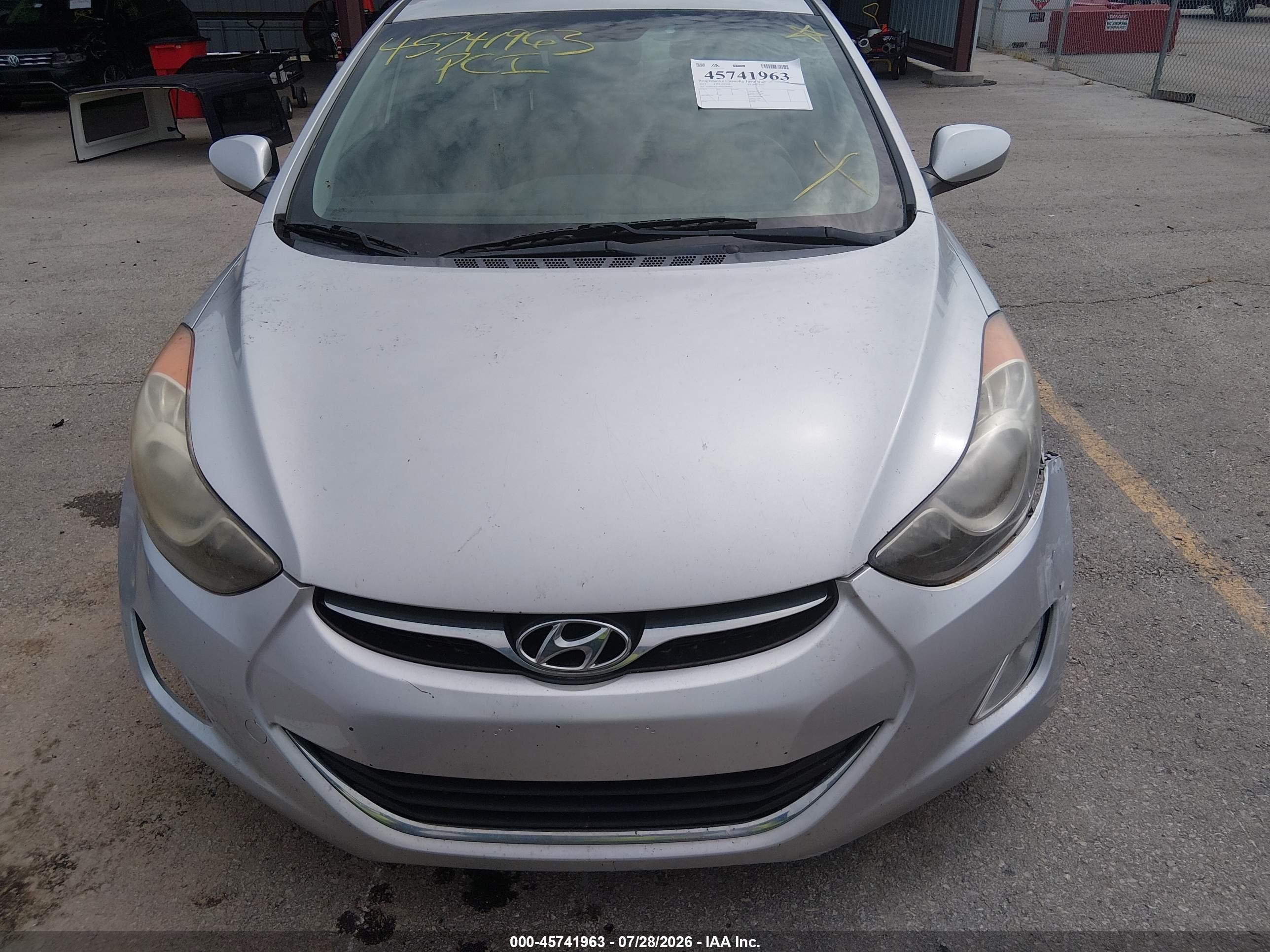 2013 Hyundai Elantra Gls Silver vin: KMHDH4AE6DU990920