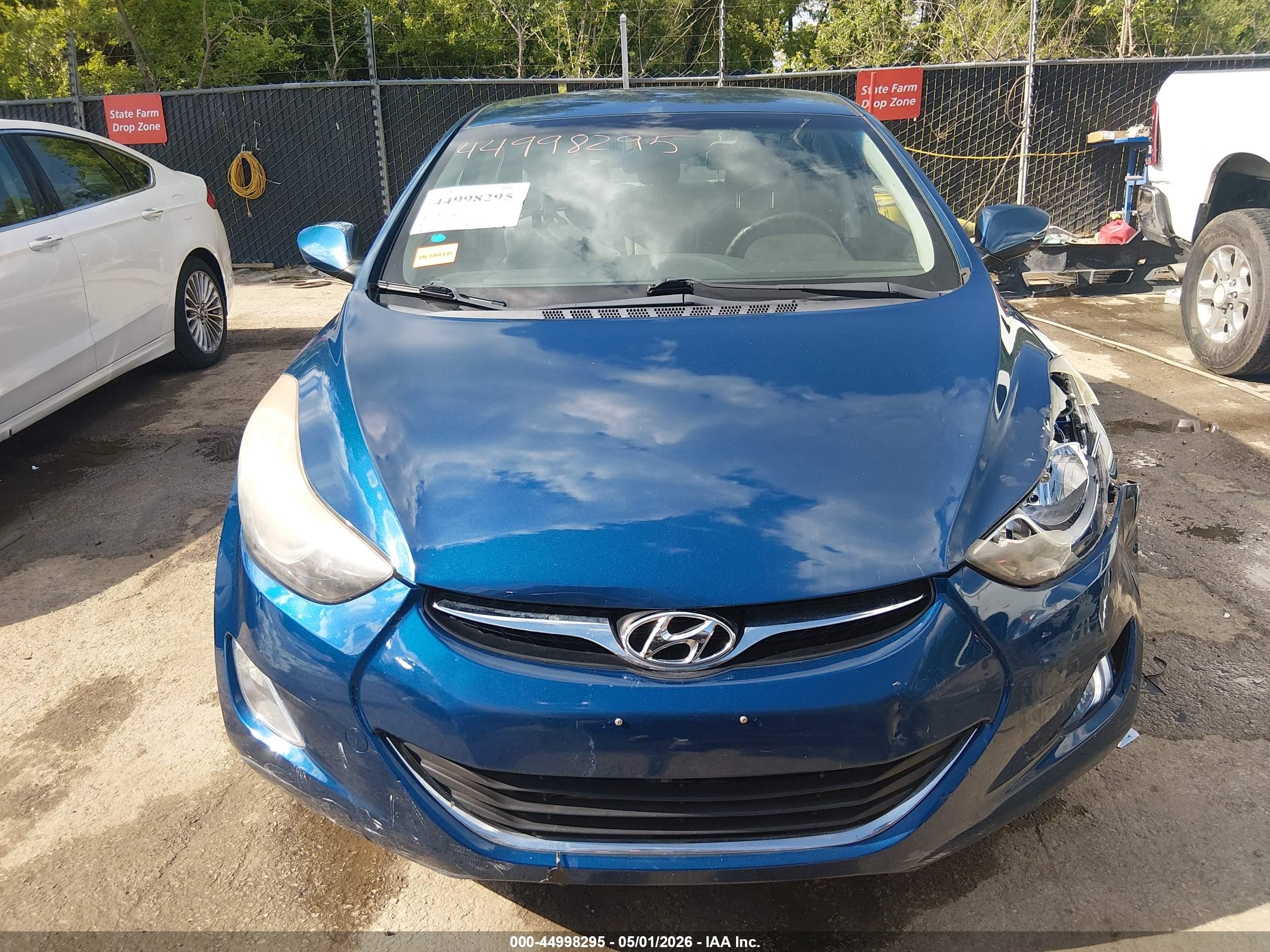 2013 Hyundai Elantra Gls Синий vin: KMHDH4AE6DU998032