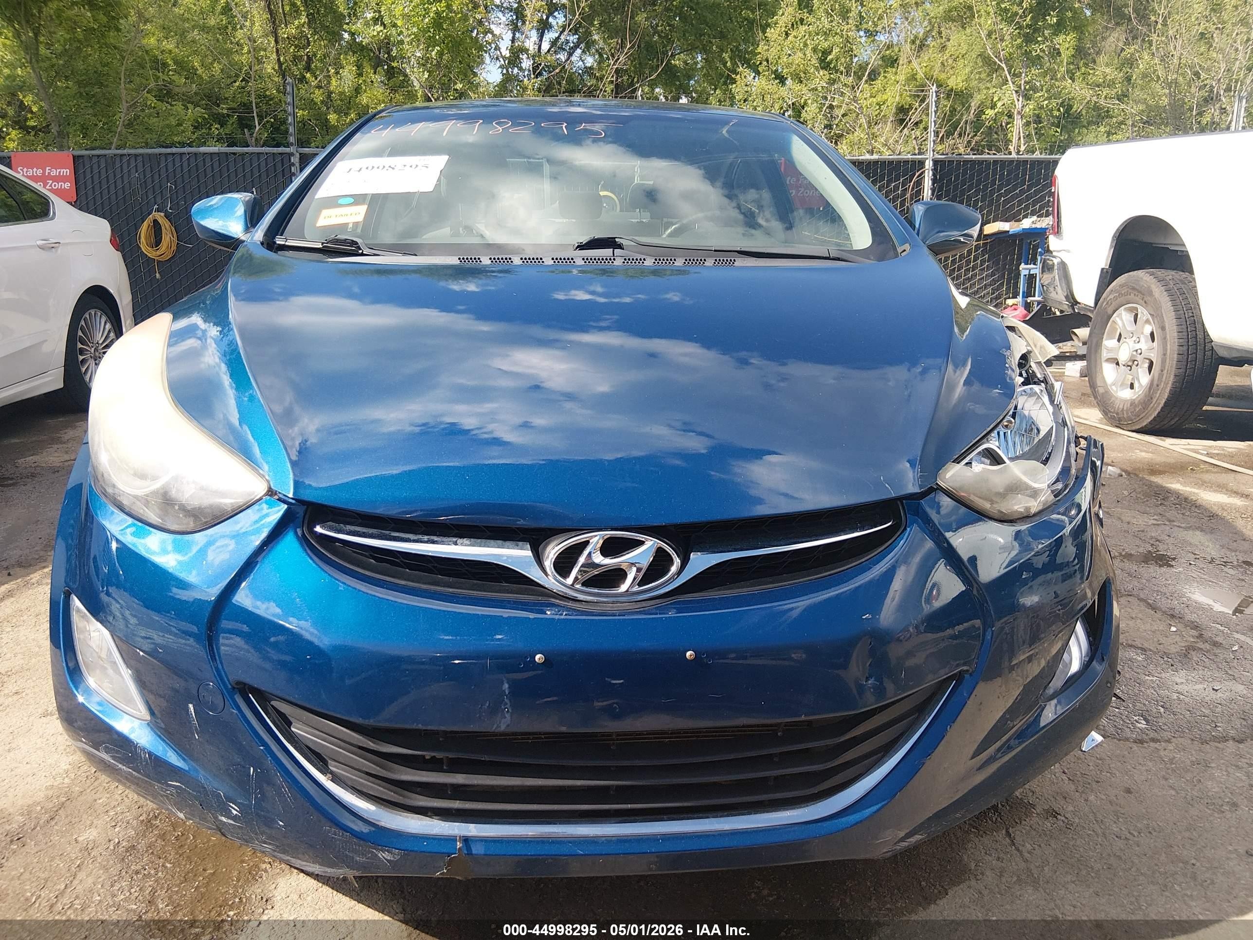 2013 Hyundai Elantra Gls Синий vin: KMHDH4AE6DU998032
