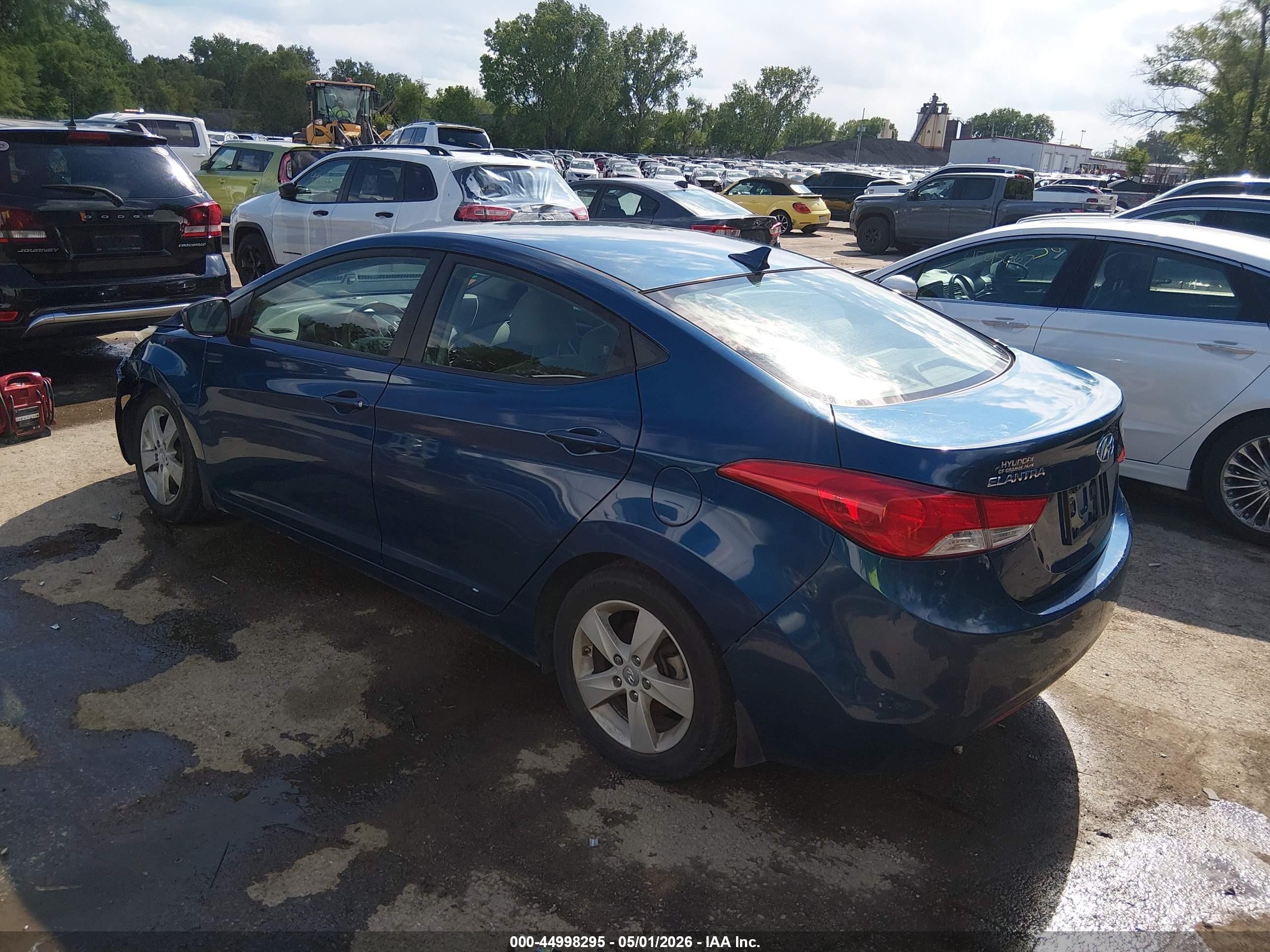 2013 Hyundai Elantra Gls Синий vin: KMHDH4AE6DU998032