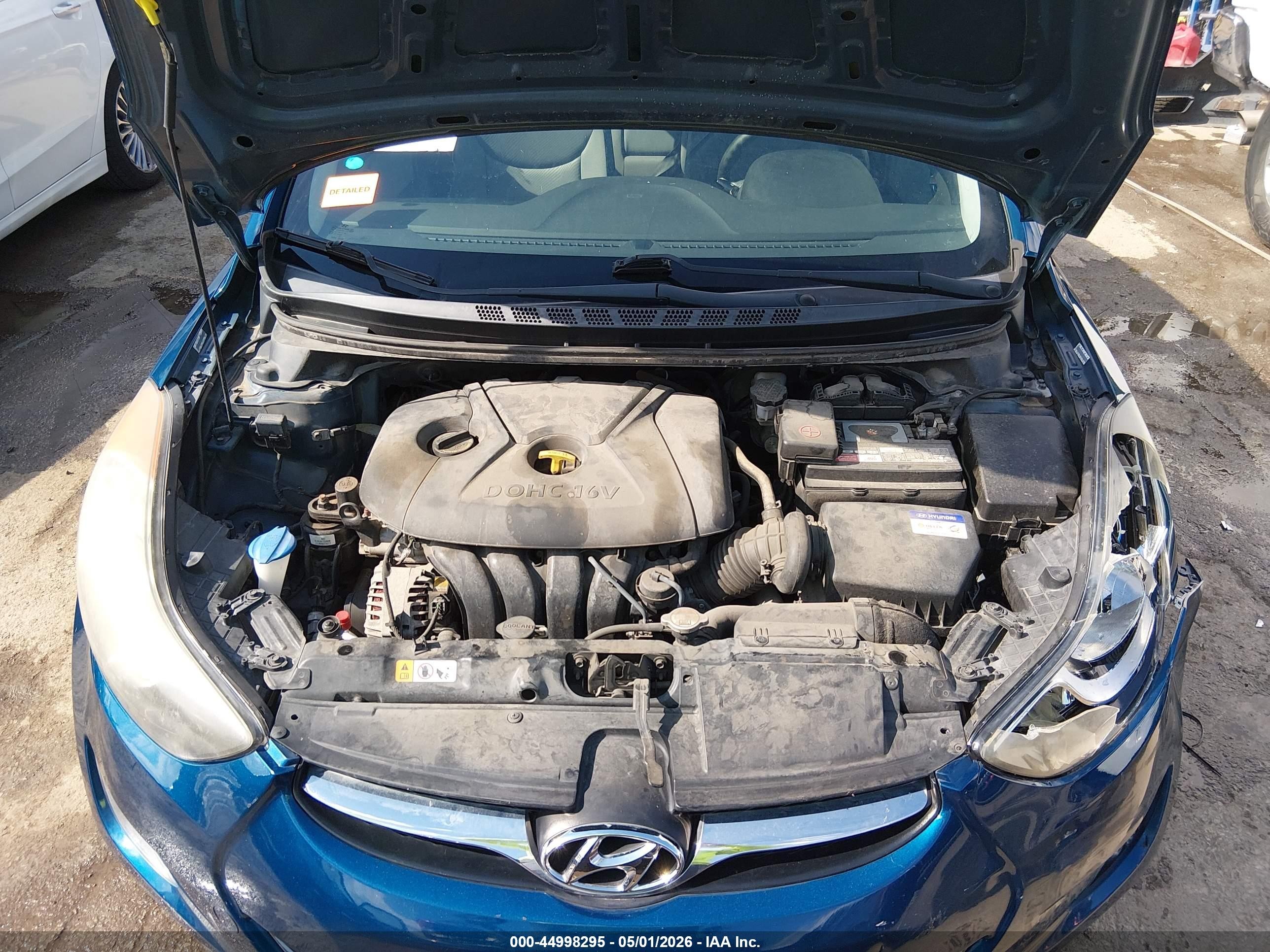 2013 Hyundai Elantra Gls Синий vin: KMHDH4AE6DU998032