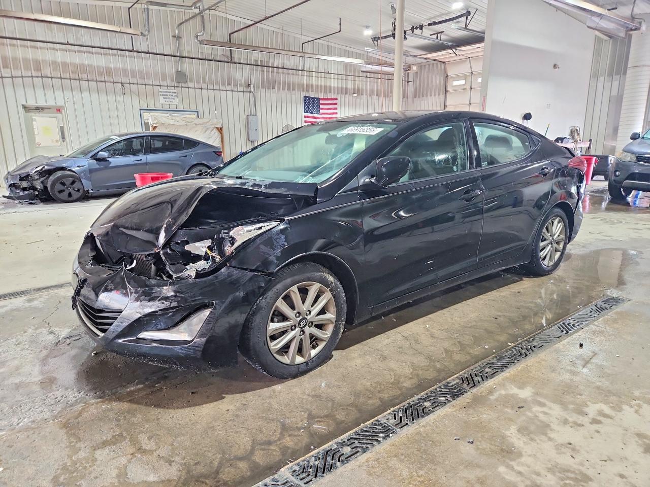 2014 Hyundai Elantra Se Черный vin: KMHDH4AE6EU029364