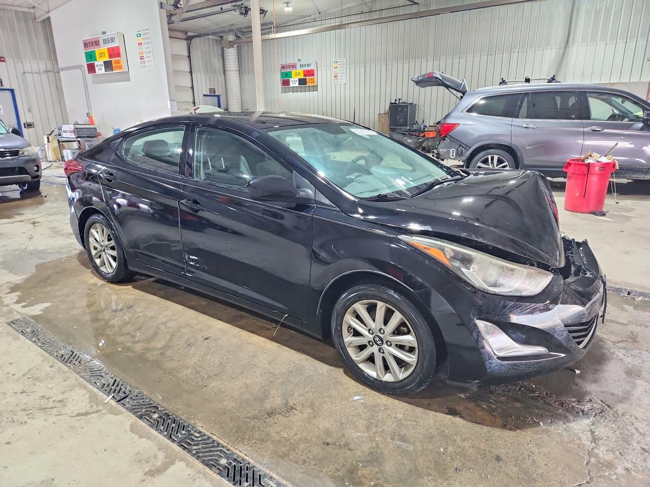 2014 Hyundai Elantra Se Black vin: KMHDH4AE6EU029364
