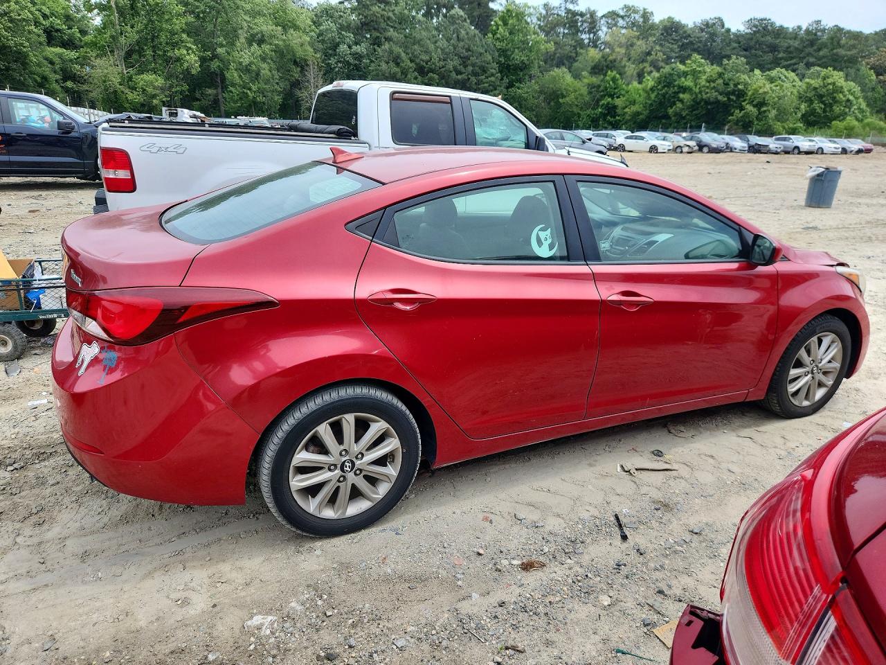 2014 Hyundai Elantra Se Red vin: KMHDH4AE6EU031311