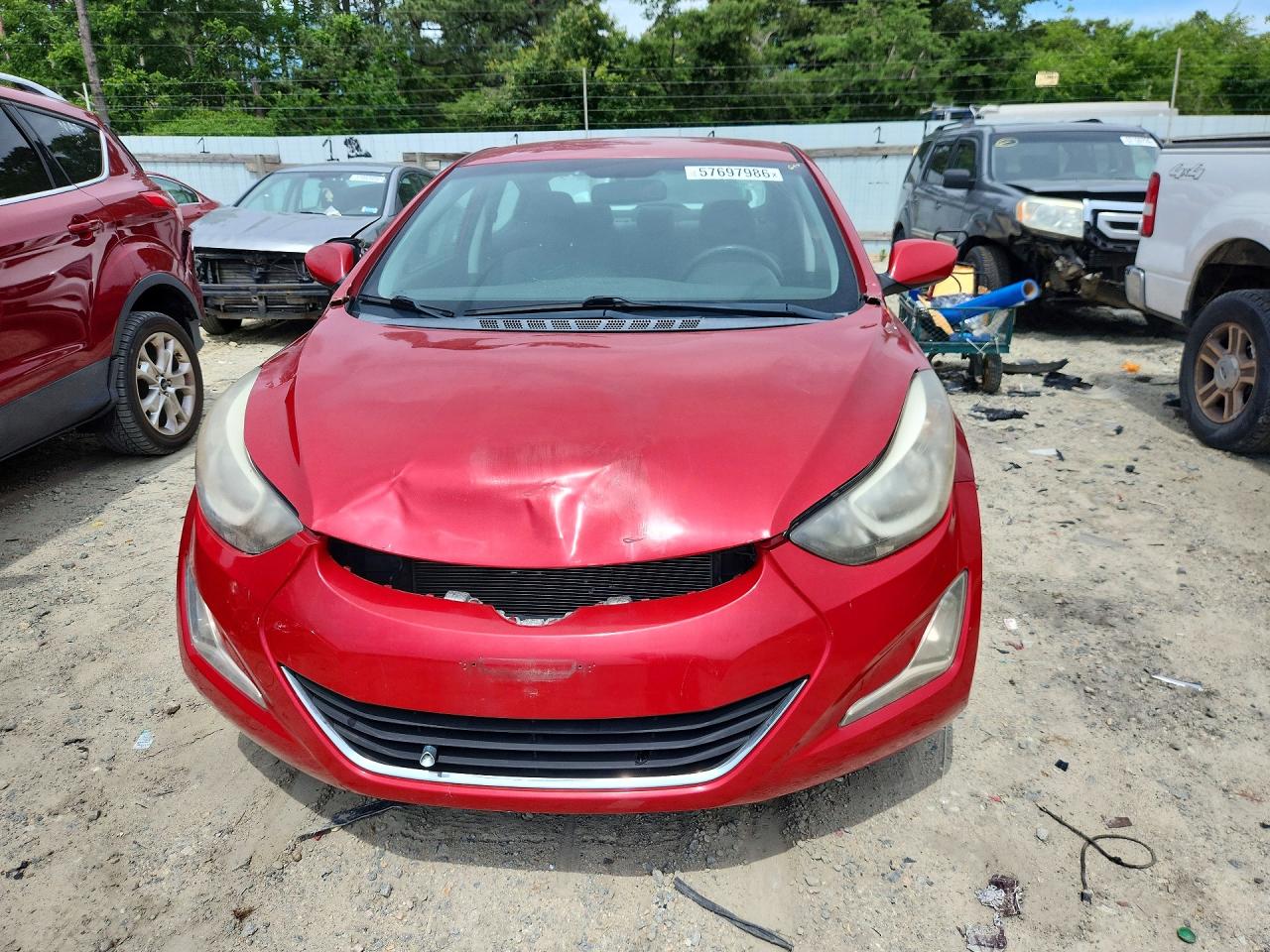 2014 Hyundai Elantra Se Red vin: KMHDH4AE6EU031311