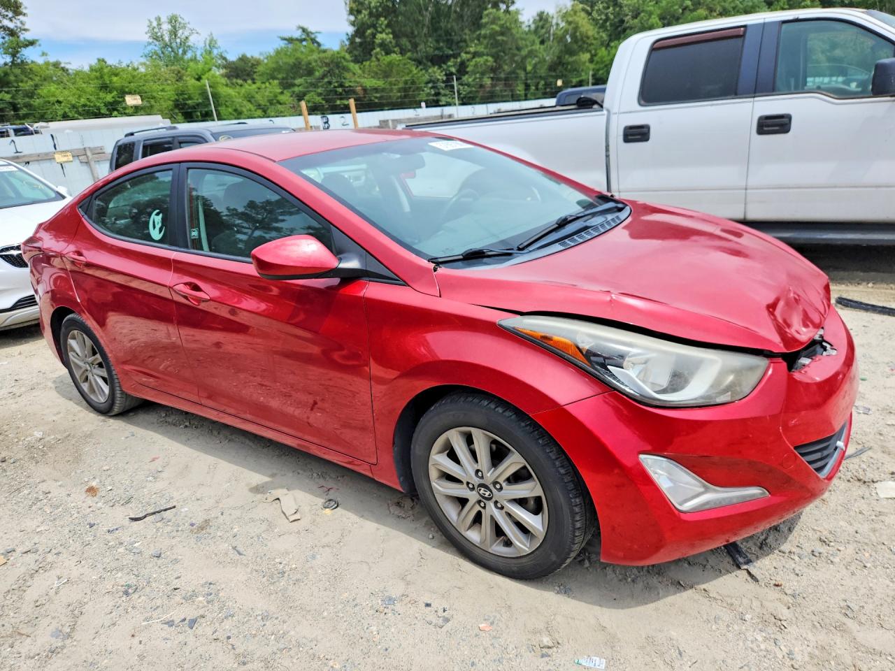 2014 Hyundai Elantra Se Red vin: KMHDH4AE6EU031311