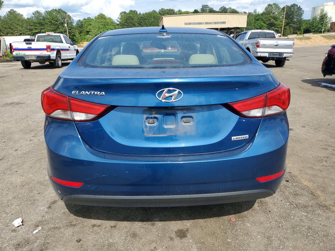 2014 Hyundai Elantra Limited Синий vin: KMHDH4AE6EU042549