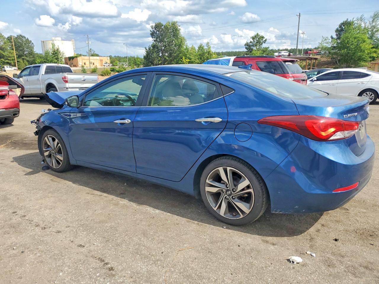 2014 Hyundai Elantra Limited Синий vin: KMHDH4AE6EU042549