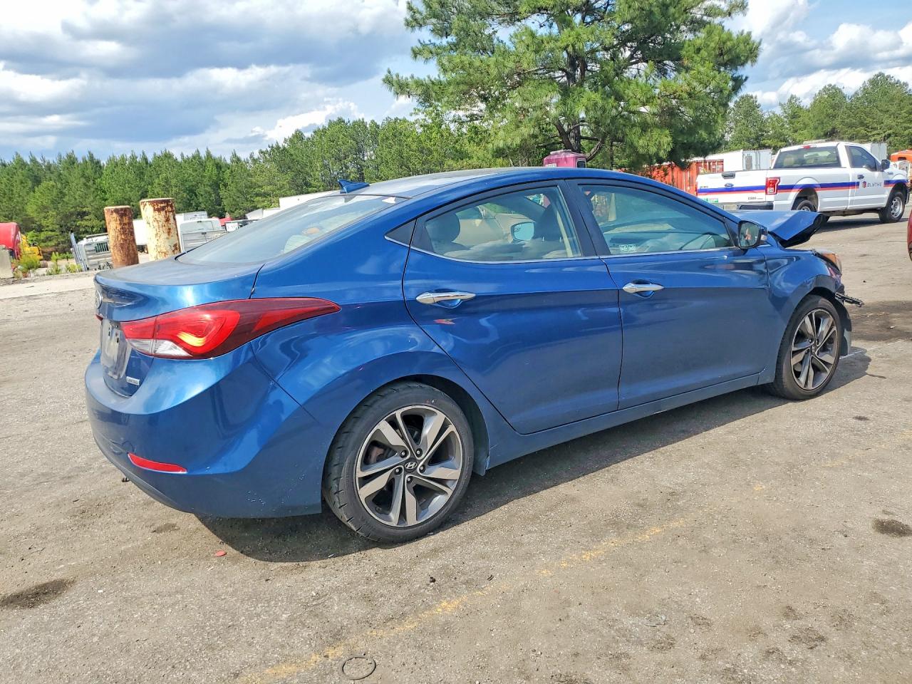 2014 Hyundai Elantra Limited Синий vin: KMHDH4AE6EU042549