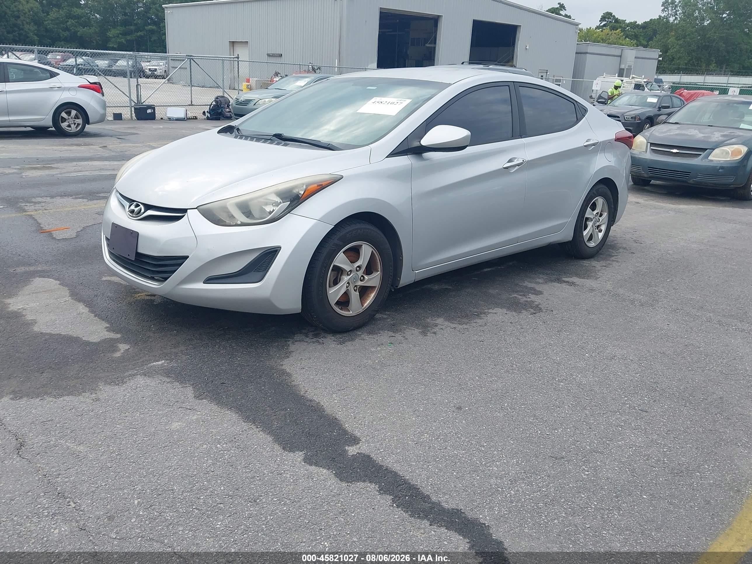 2014 Hyundai Elantra Se Серебряный vin: KMHDH4AE6EU048786