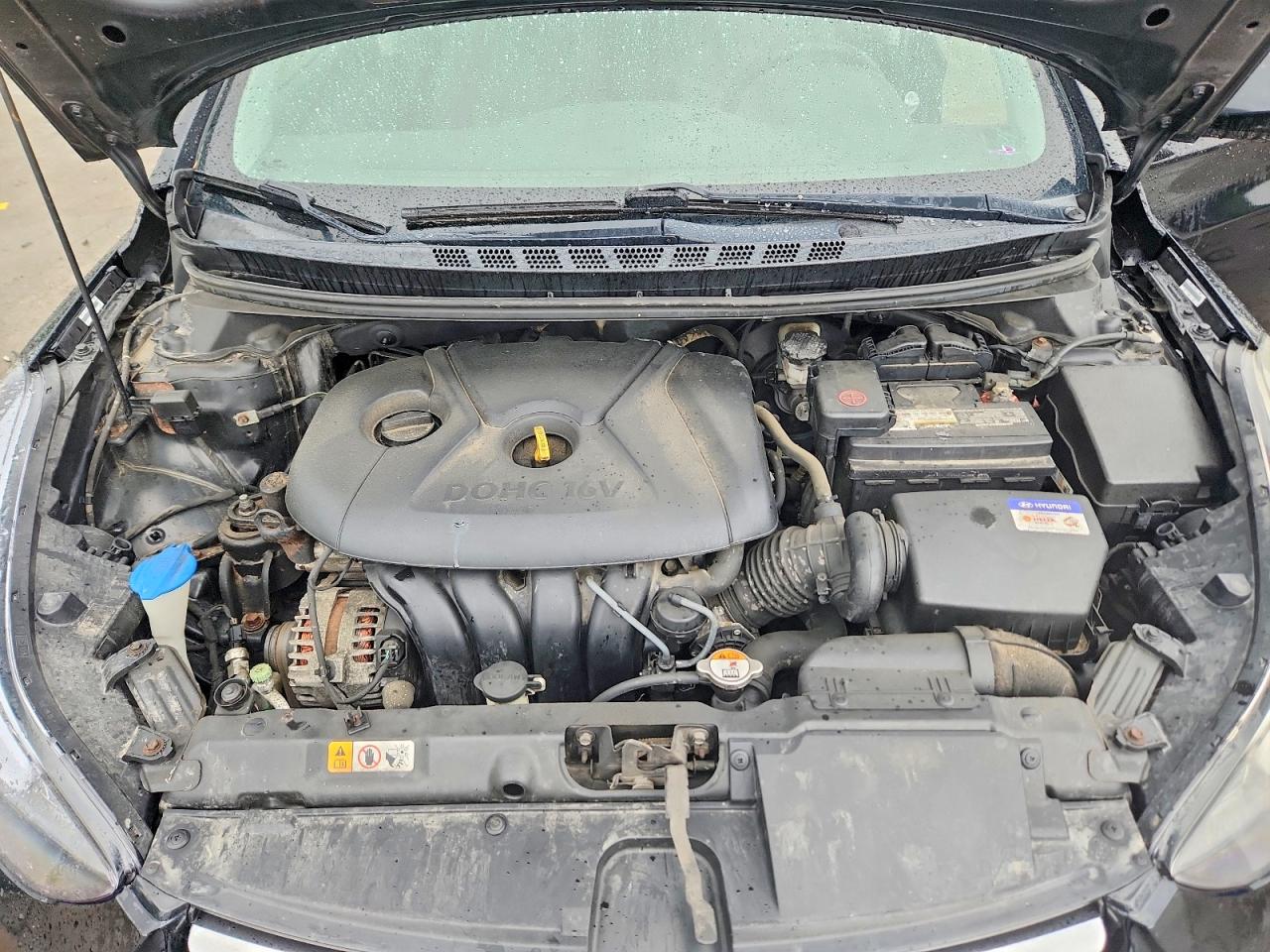 2014 Hyundai Elantra Se Black vin: KMHDH4AE6EU057083
