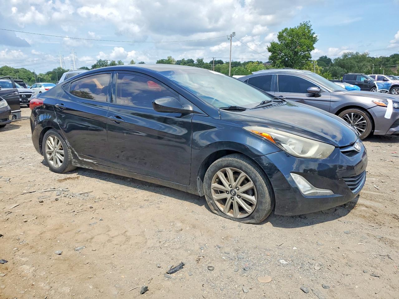 2014 Hyundai Elantra Se Black vin: KMHDH4AE6EU062395