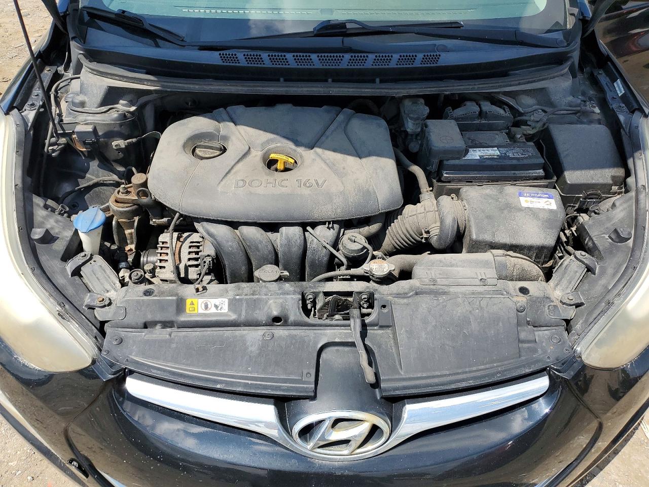 2014 Hyundai Elantra Se Black vin: KMHDH4AE6EU062395