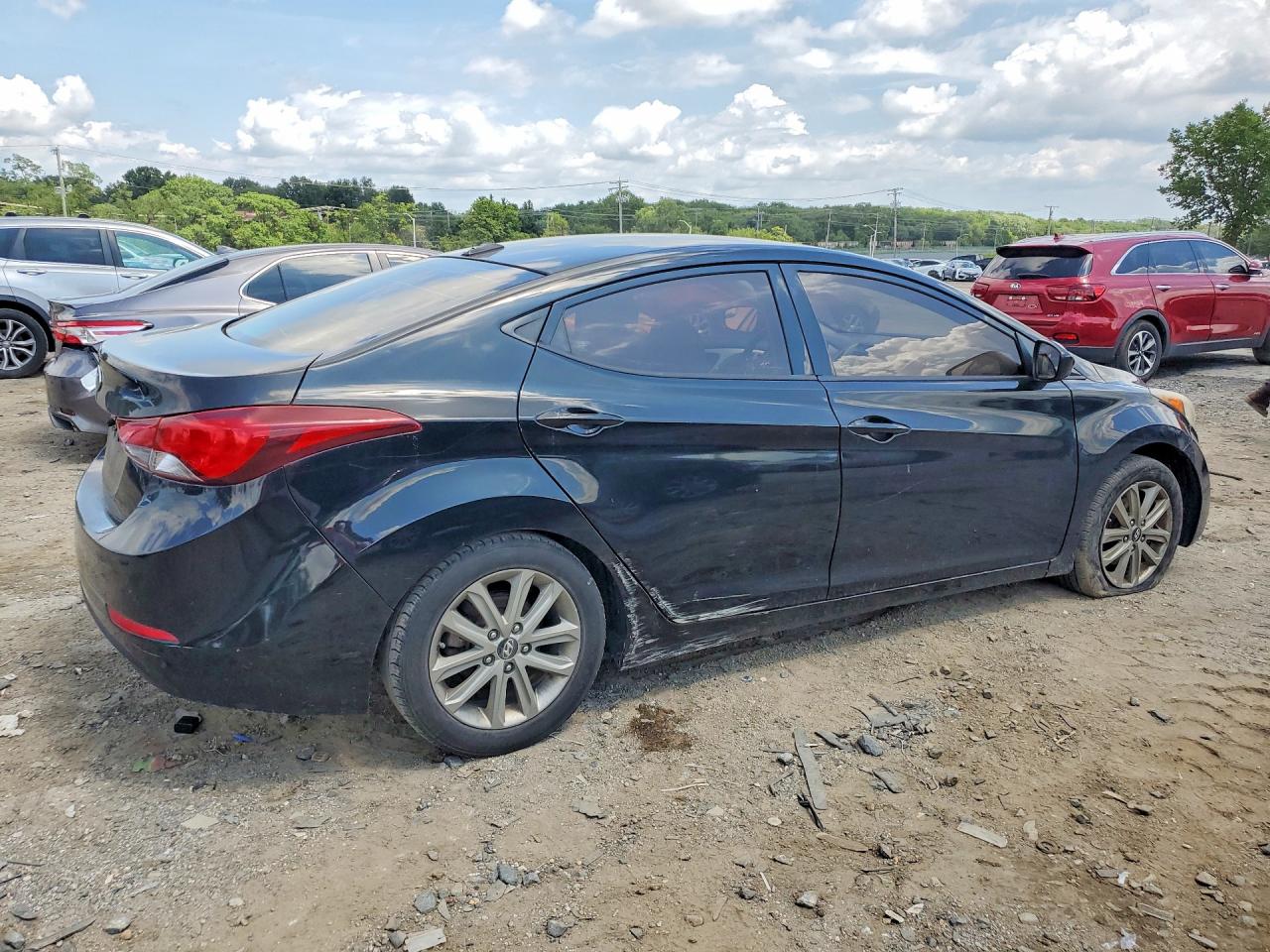 2014 Hyundai Elantra Se Black vin: KMHDH4AE6EU062395