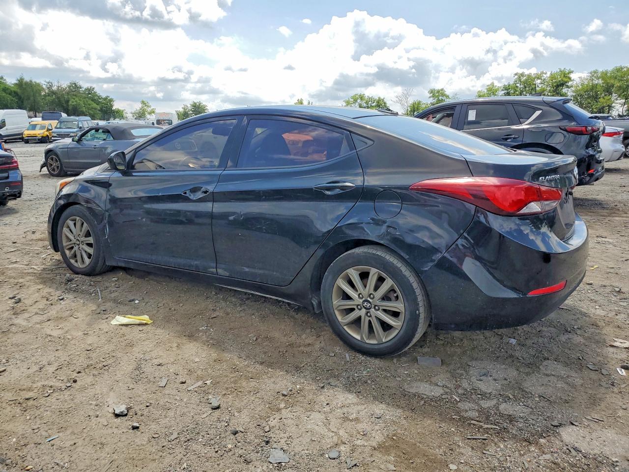 2014 Hyundai Elantra Se Black vin: KMHDH4AE6EU062395