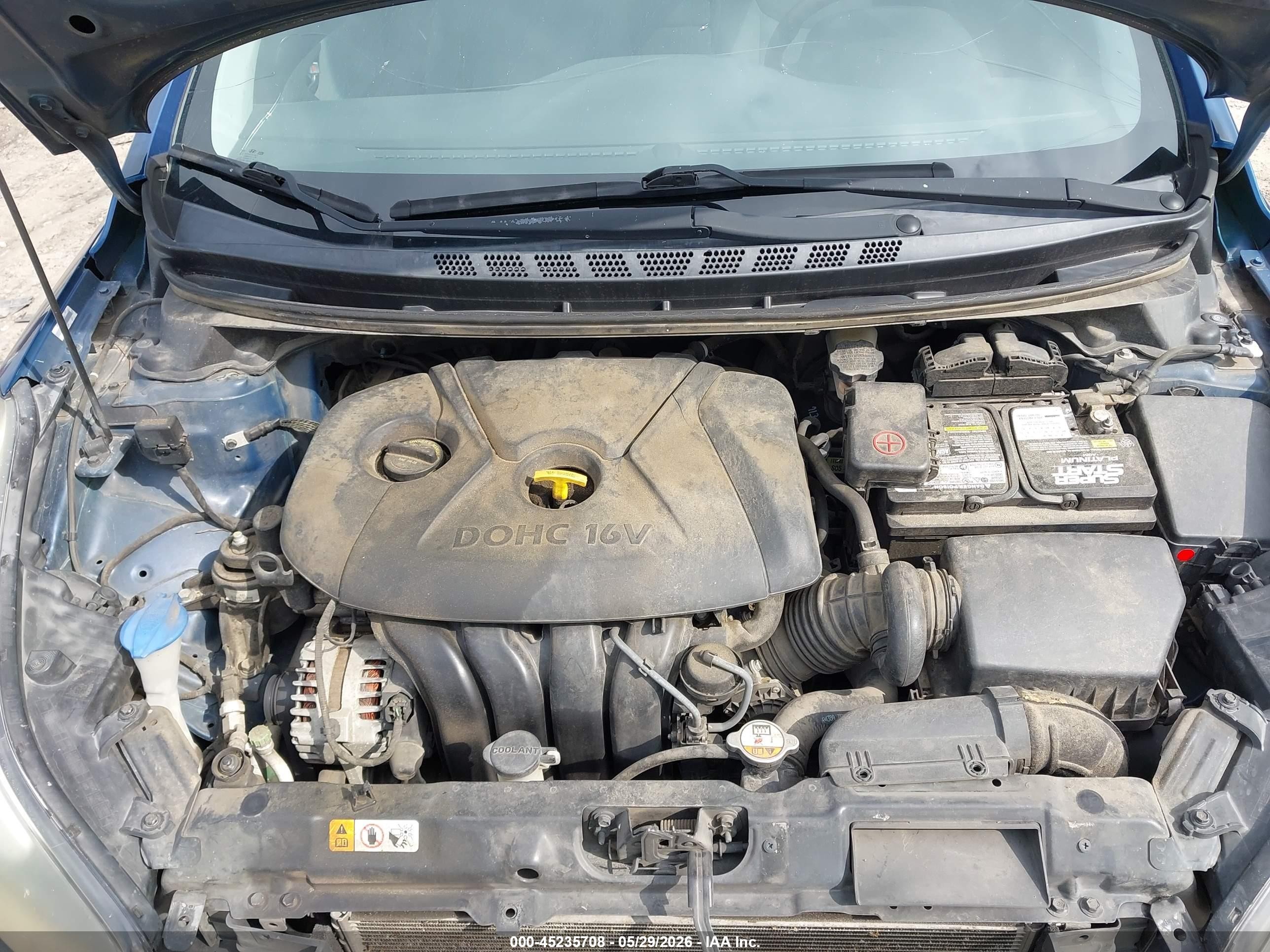 2014 Hyundai Elantra Se Blue vin: KMHDH4AE6EU083134