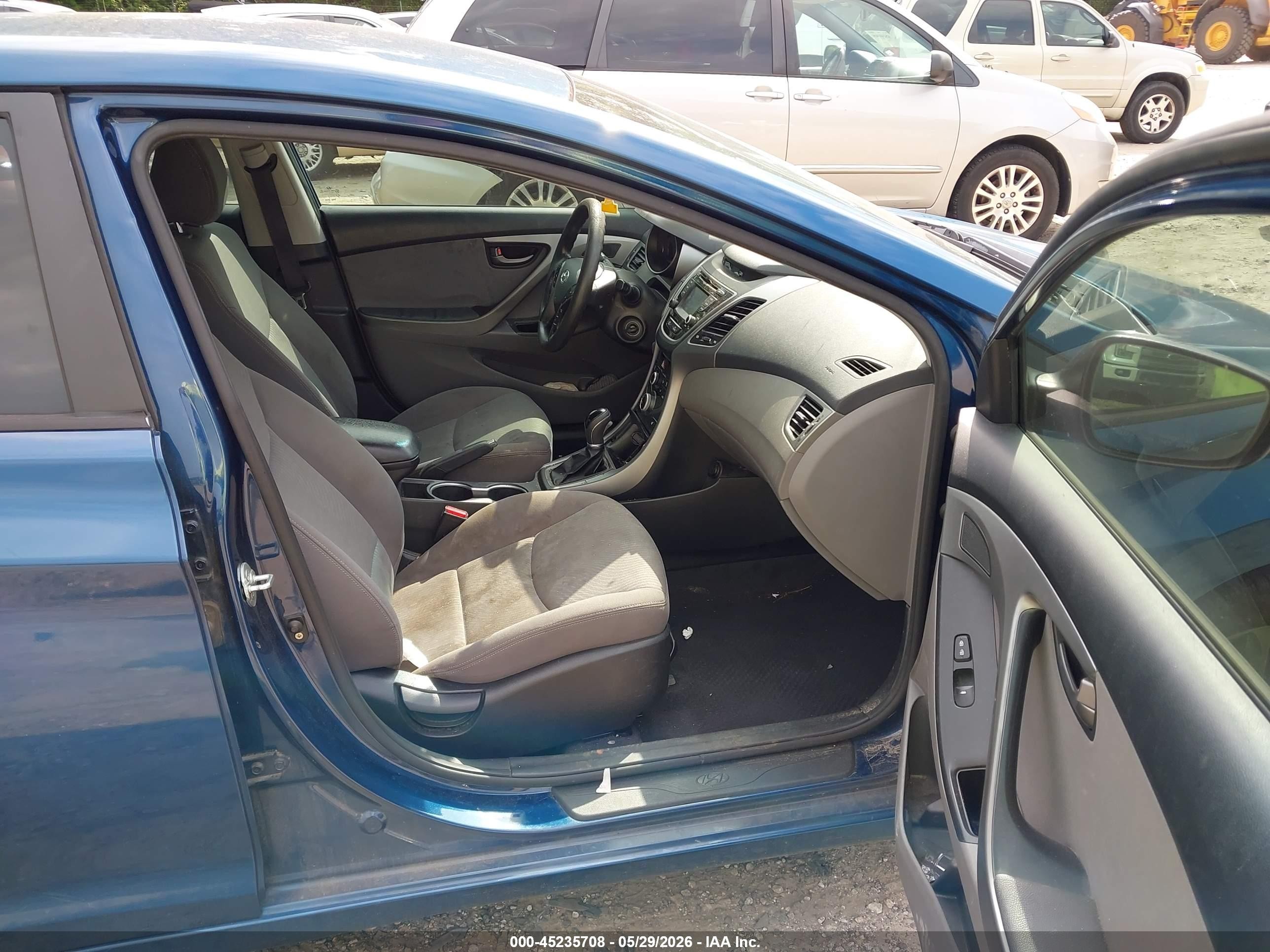 2014 Hyundai Elantra Se Blue vin: KMHDH4AE6EU083134